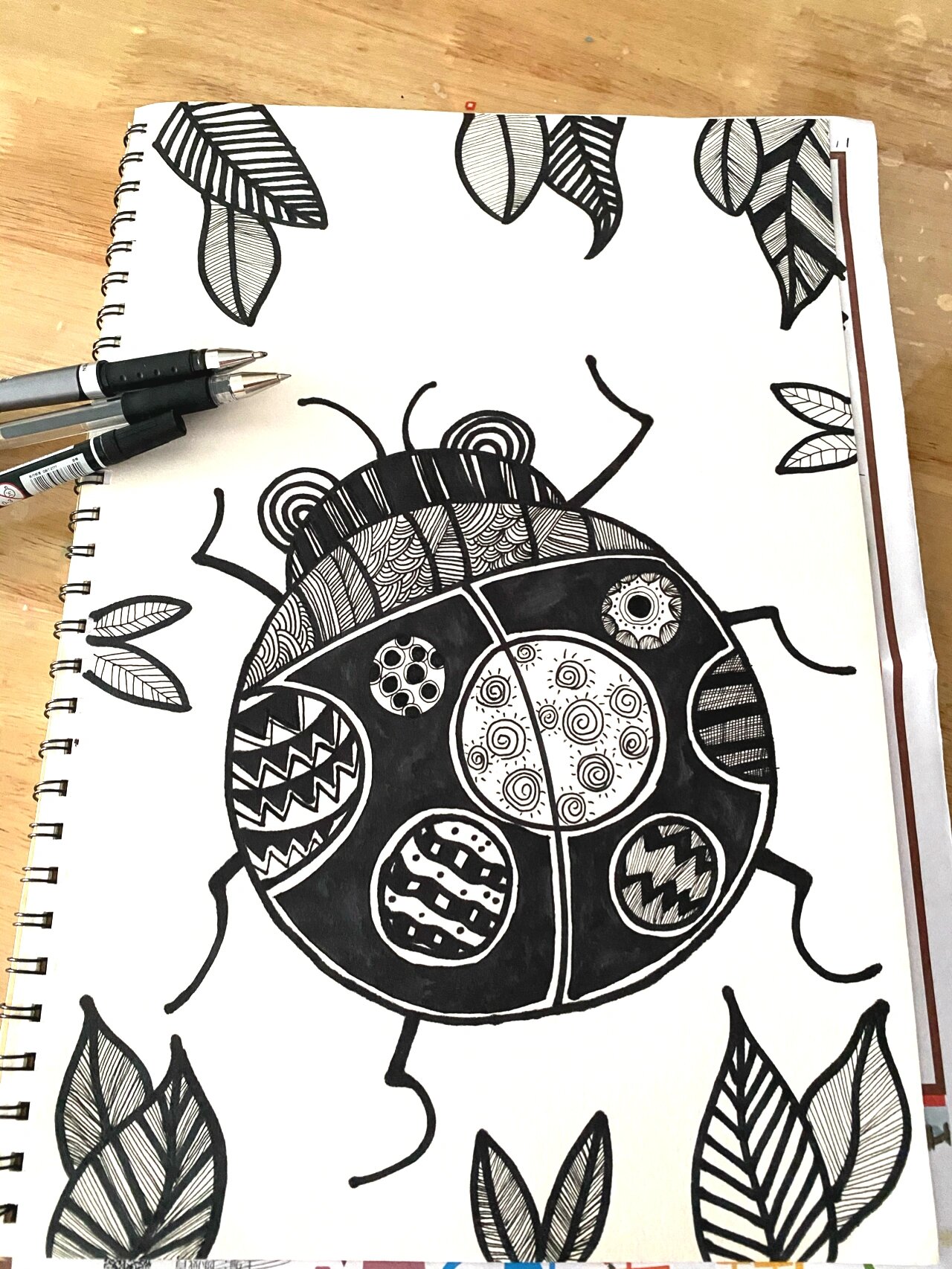 简笔画教程 黑白装饰画 黑白条纹画线条练习