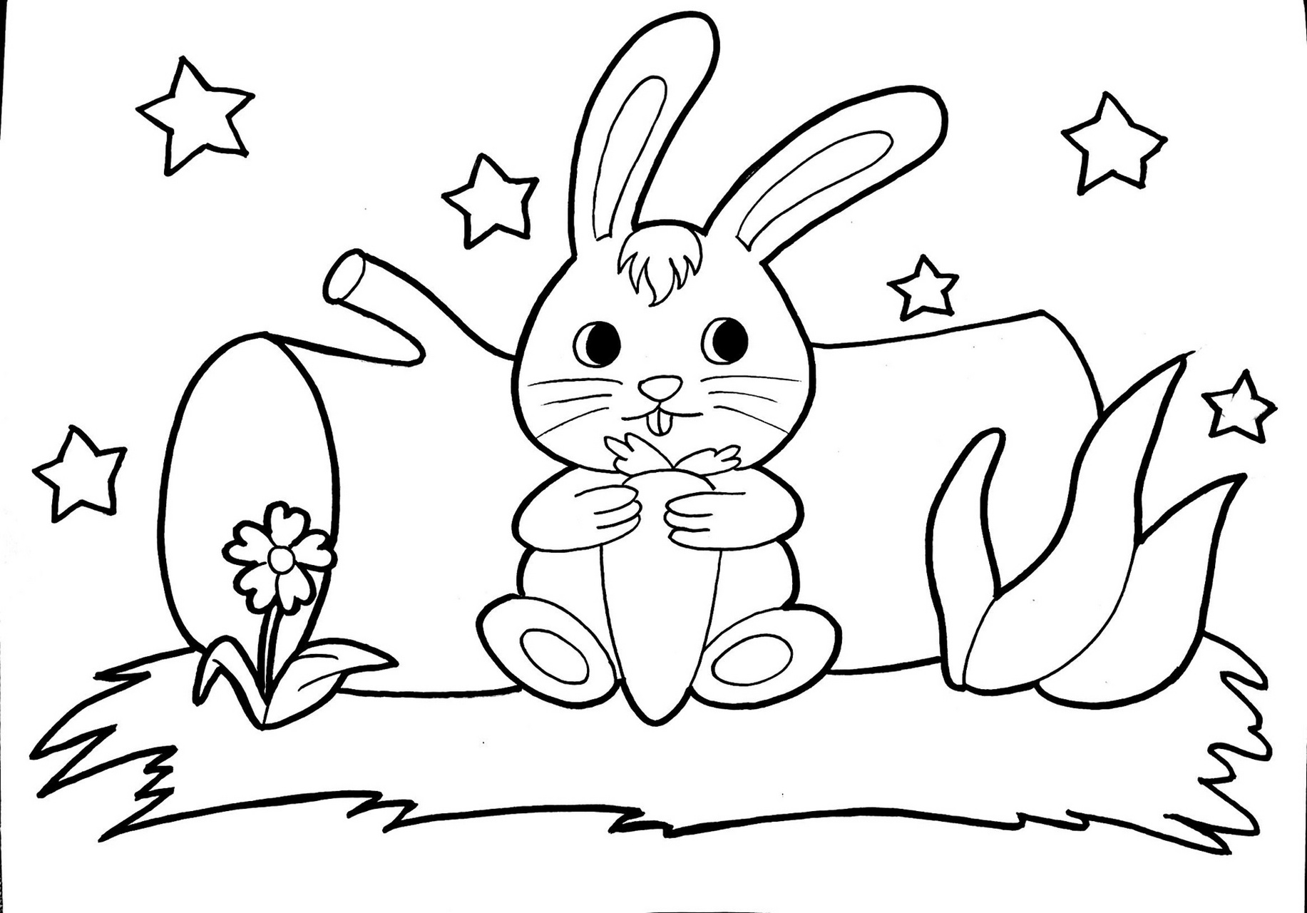 小白兔92 马克笔儿童画卡通画简笔画小白兔 小白兔小兔子91小白兔