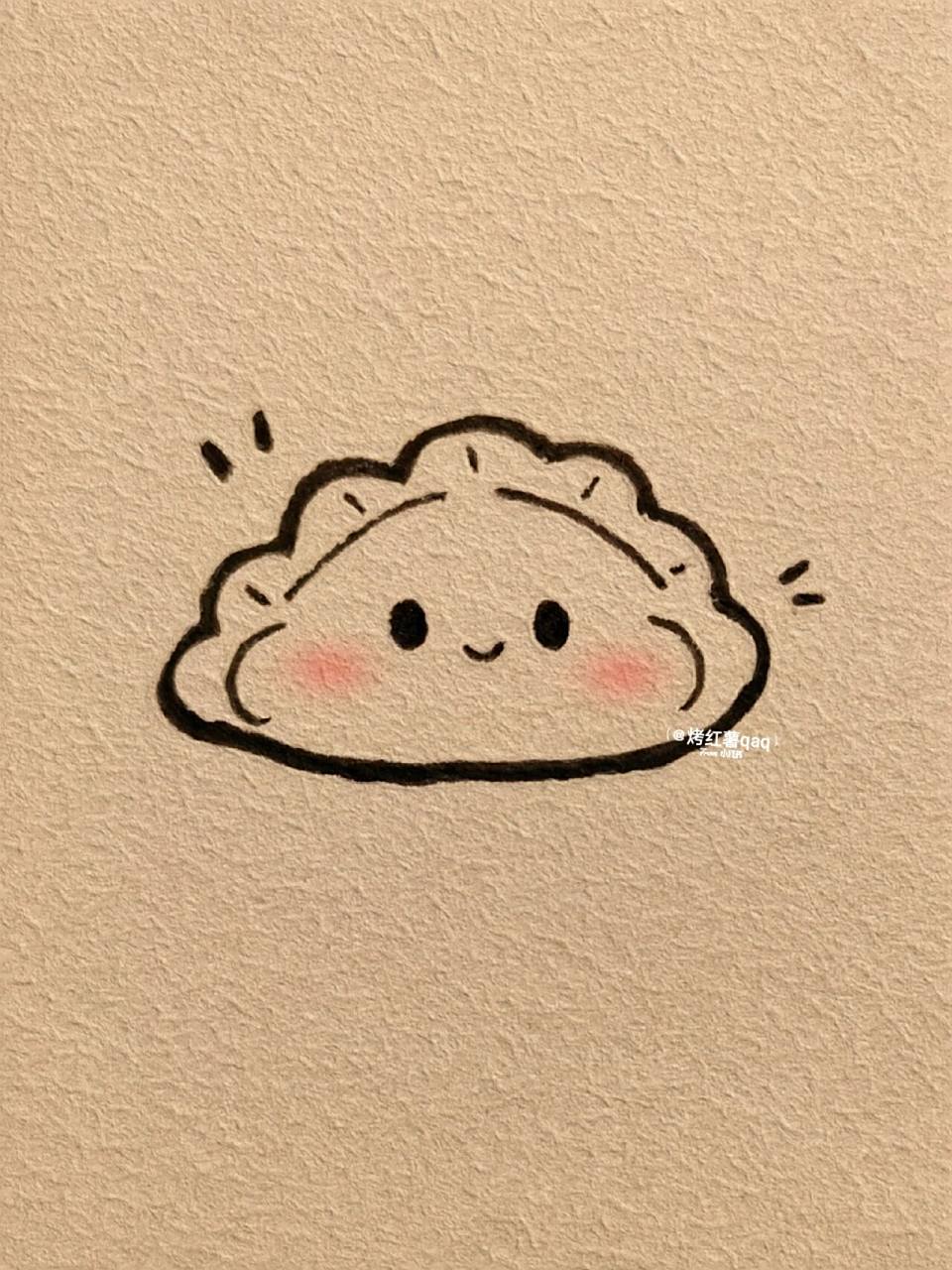 可爱简笔画|美味饺子 冬至快乐