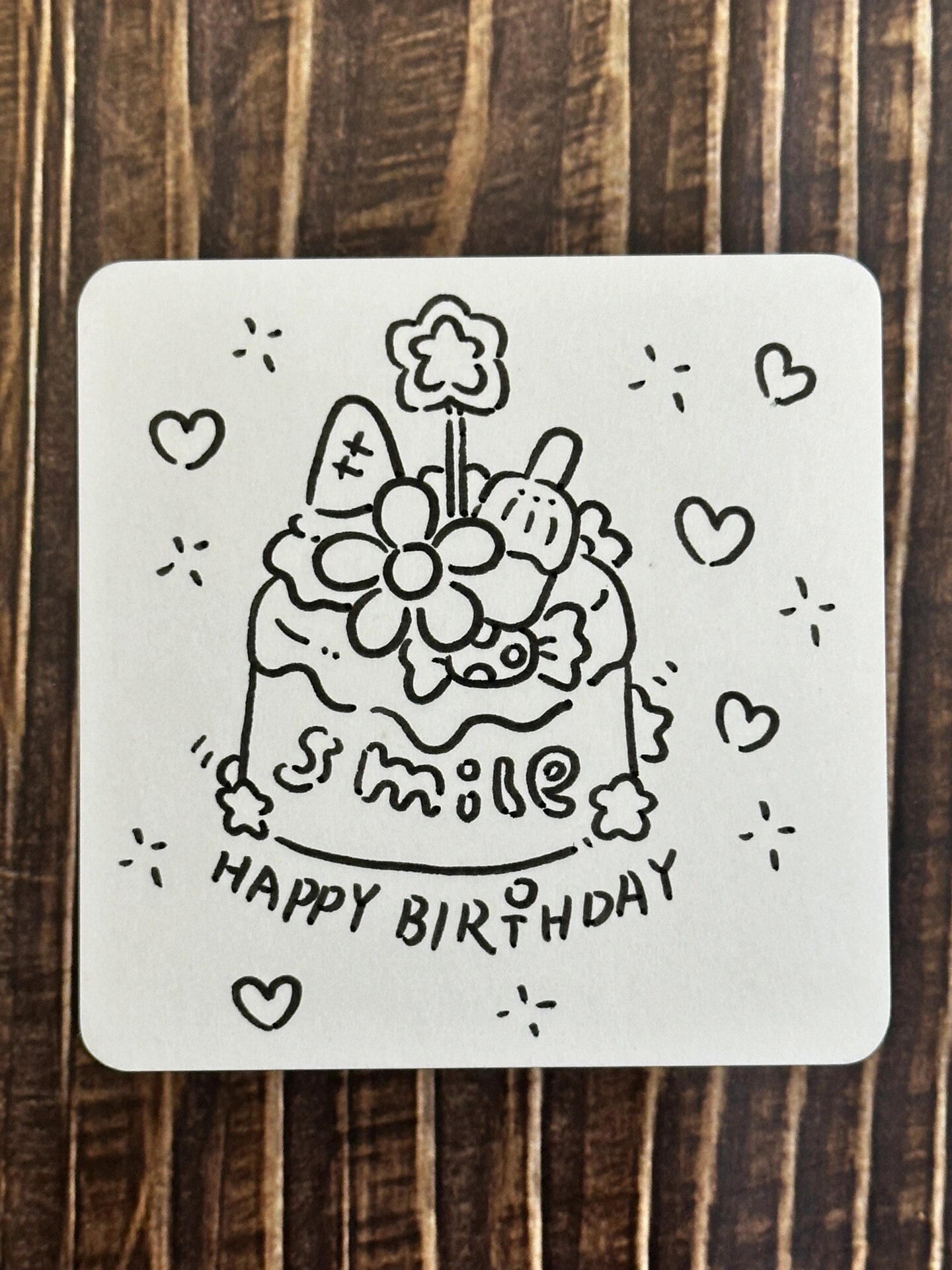 简笔画|送朋友生日礼物必备可爱小蛋糕贺卡