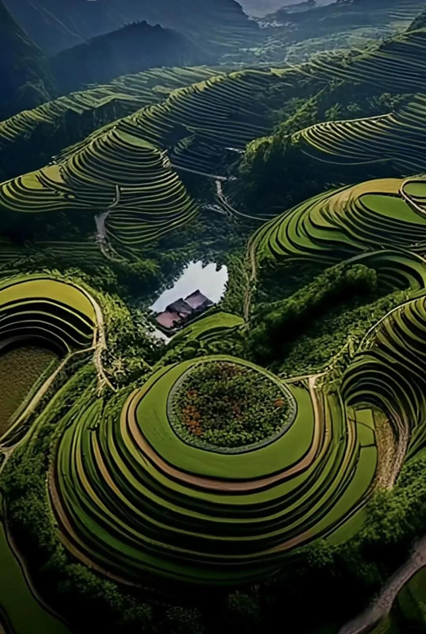 云贵梯田诗词  0202020202 耸翠层峦,景色沁人心口,睹梯田