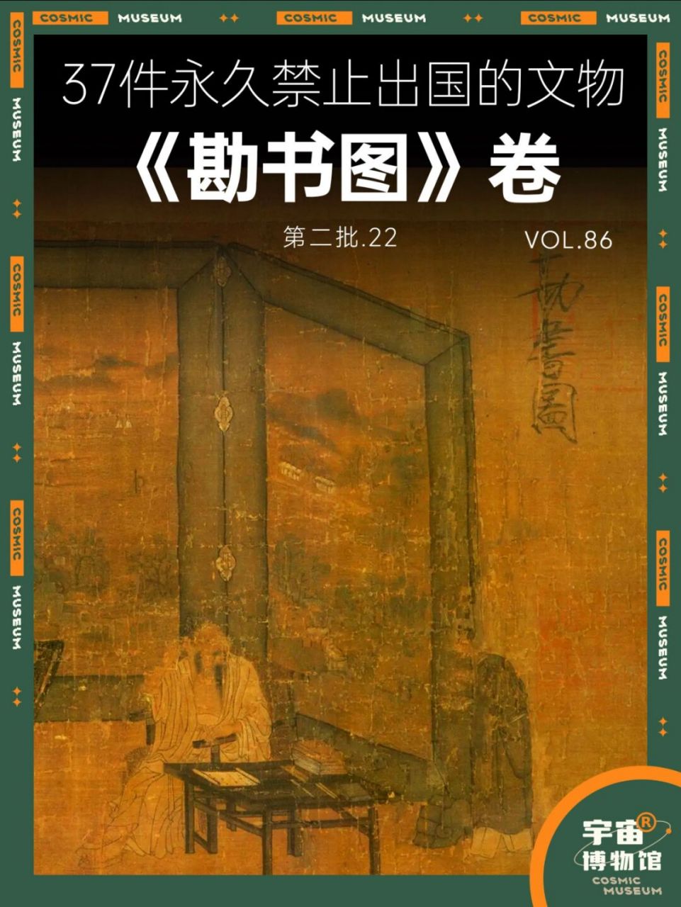 37件禁止出国的文物丨《勘书图》卷 名称:《勘书图》卷 作者:王齐翰