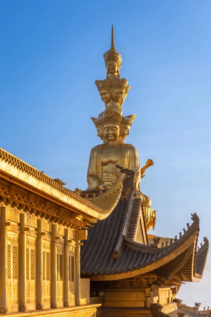 峨眉金顶金佛介绍|去峨眉山之前的科普 98峨眉山金顶四面十方普贤