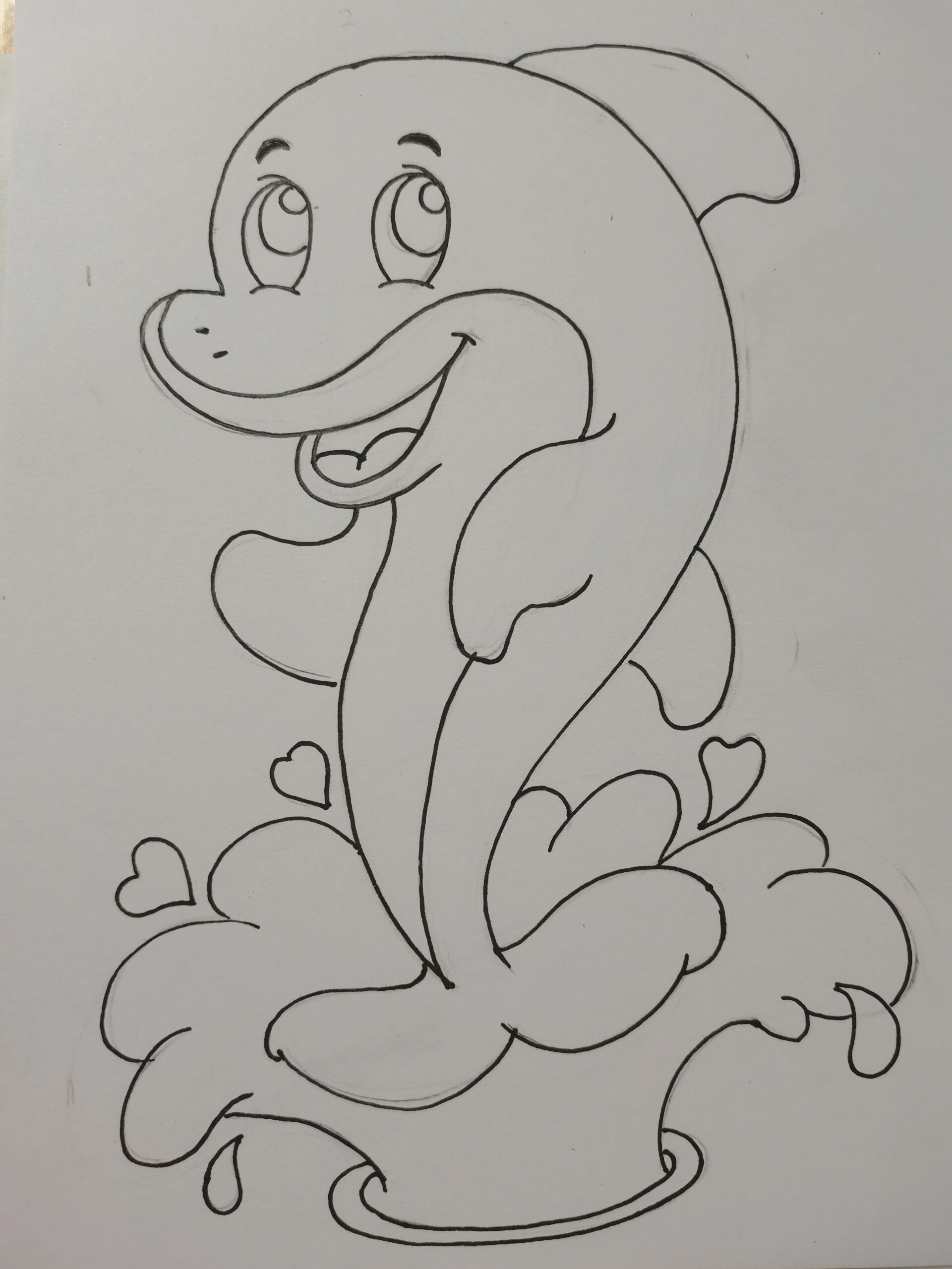 简笔画(108)跟我一起画海豚