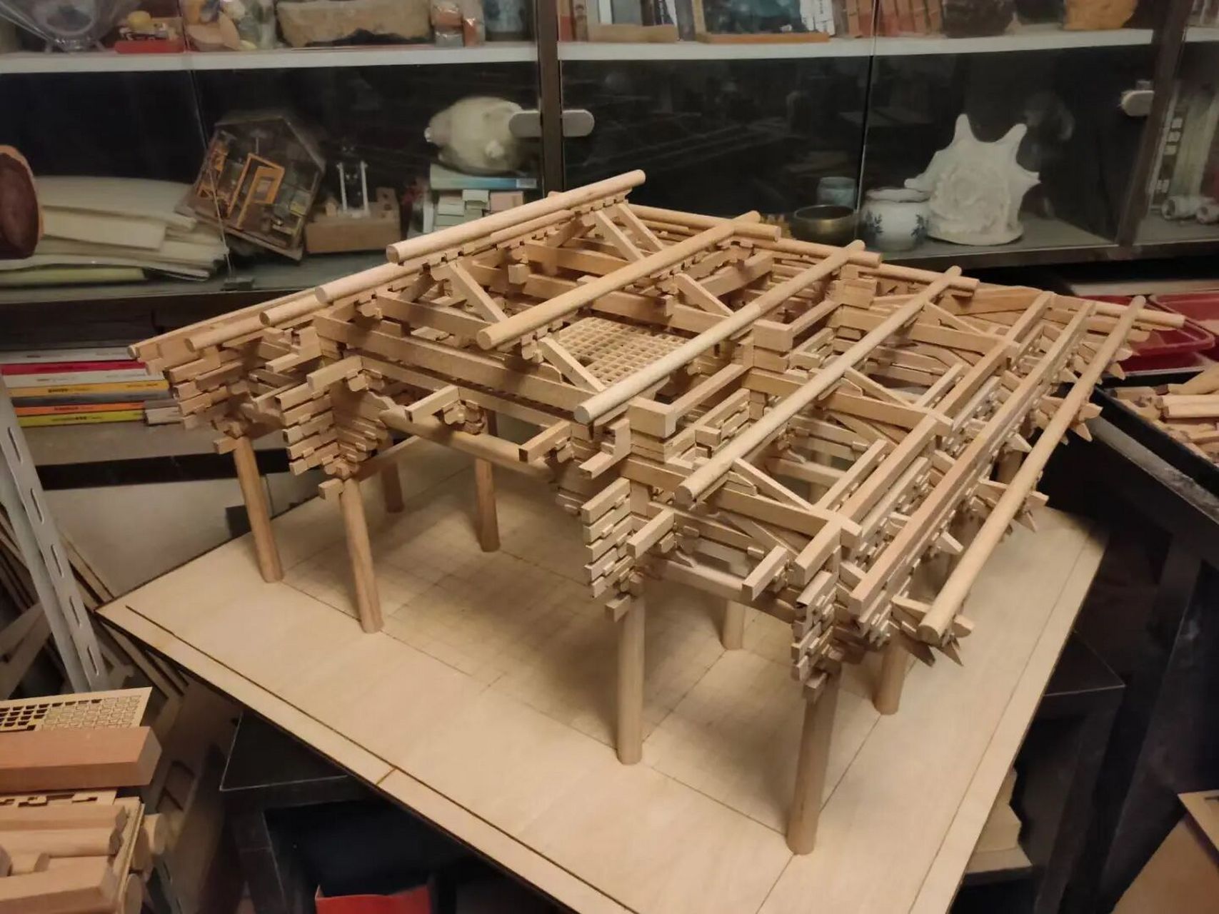 三重木塔结构模型图片