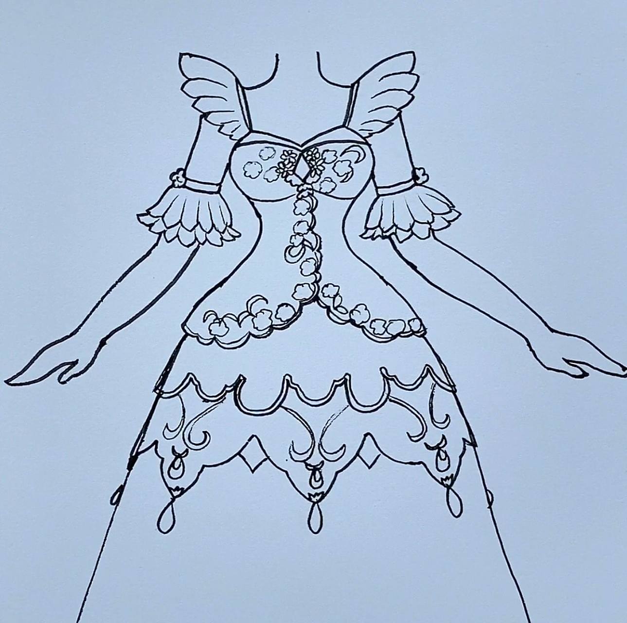 画叶罗丽精灵梦茉莉的裙子