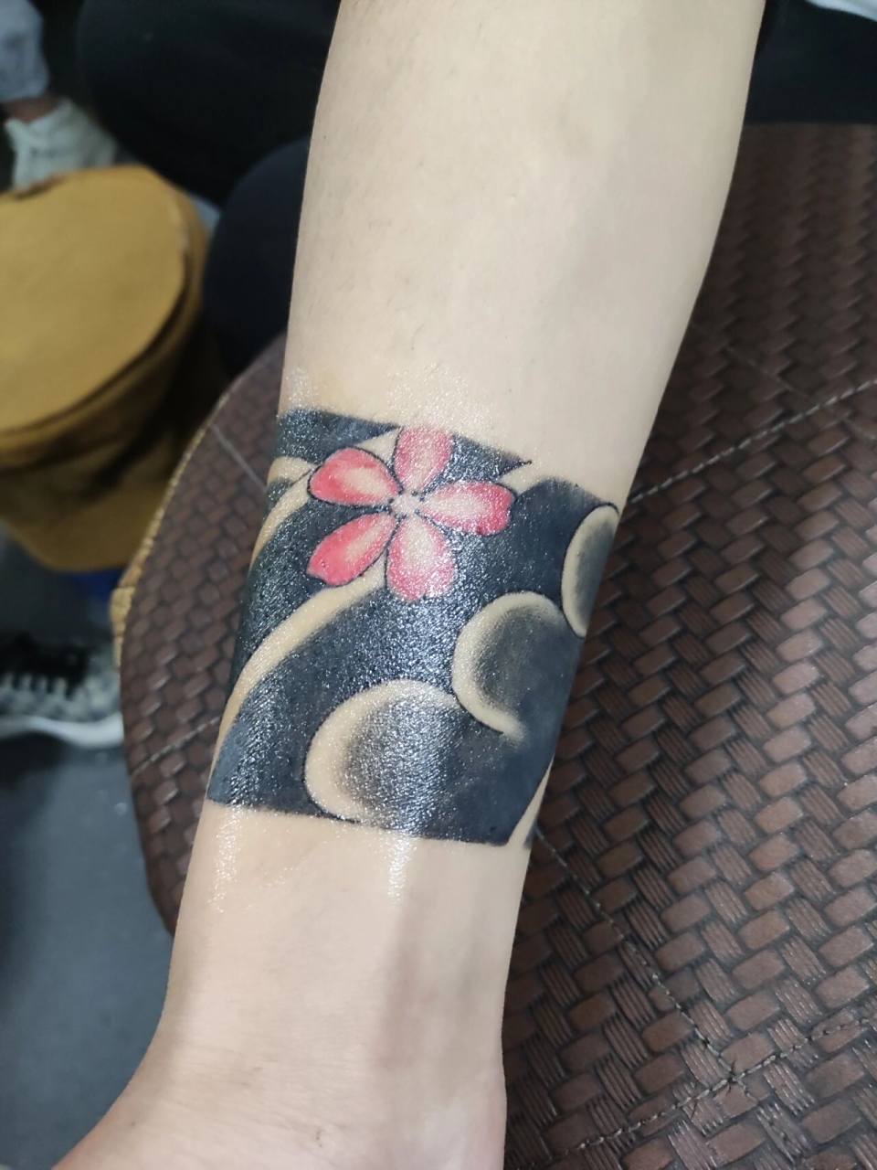 手环纹身 刹车印遮盖纹身素材 樱花蛇纹身手稿 菊花老传统纹身图案