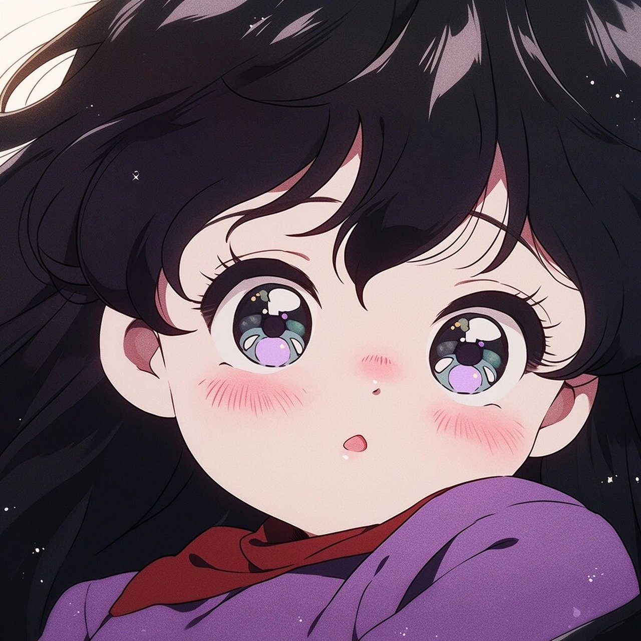 超可爱女生头像:甜嘟嘟小女孩(紫色版)