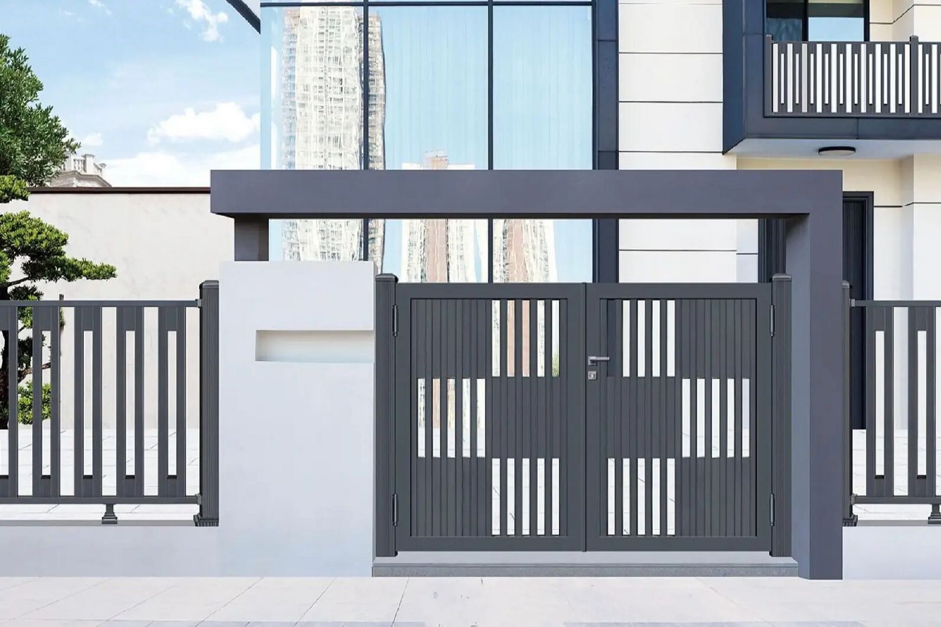 造型简单,款式好 看,是当下最流行的新中式现代简约小院子庭院小