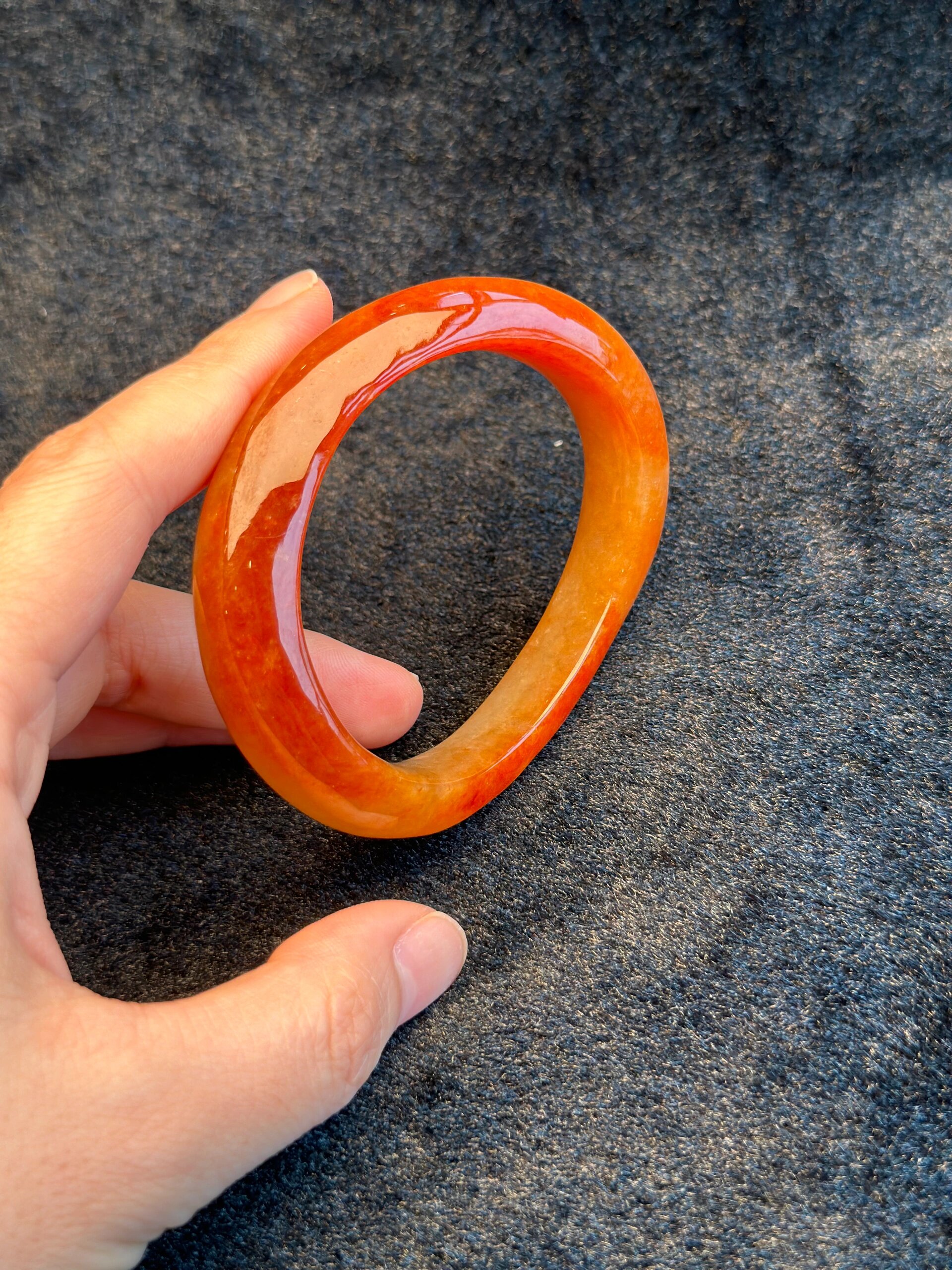 鸡冠红,纯正红翡手镯