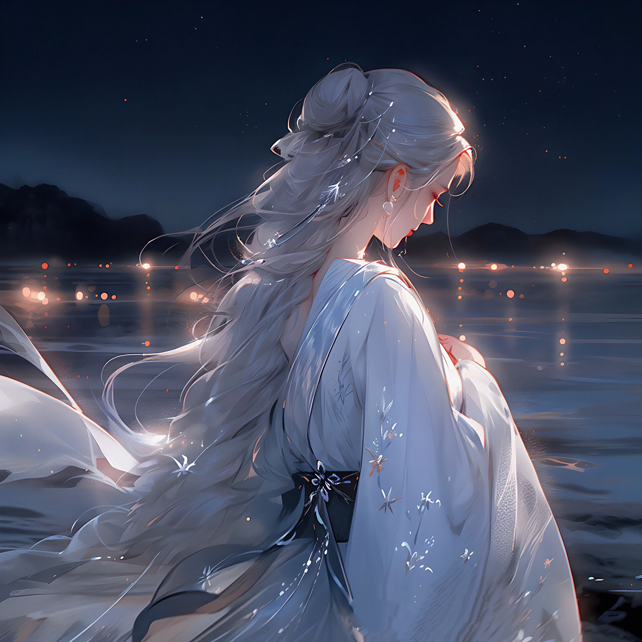 蓝色系的仙气飘飘,大爱!▏古风女生头像