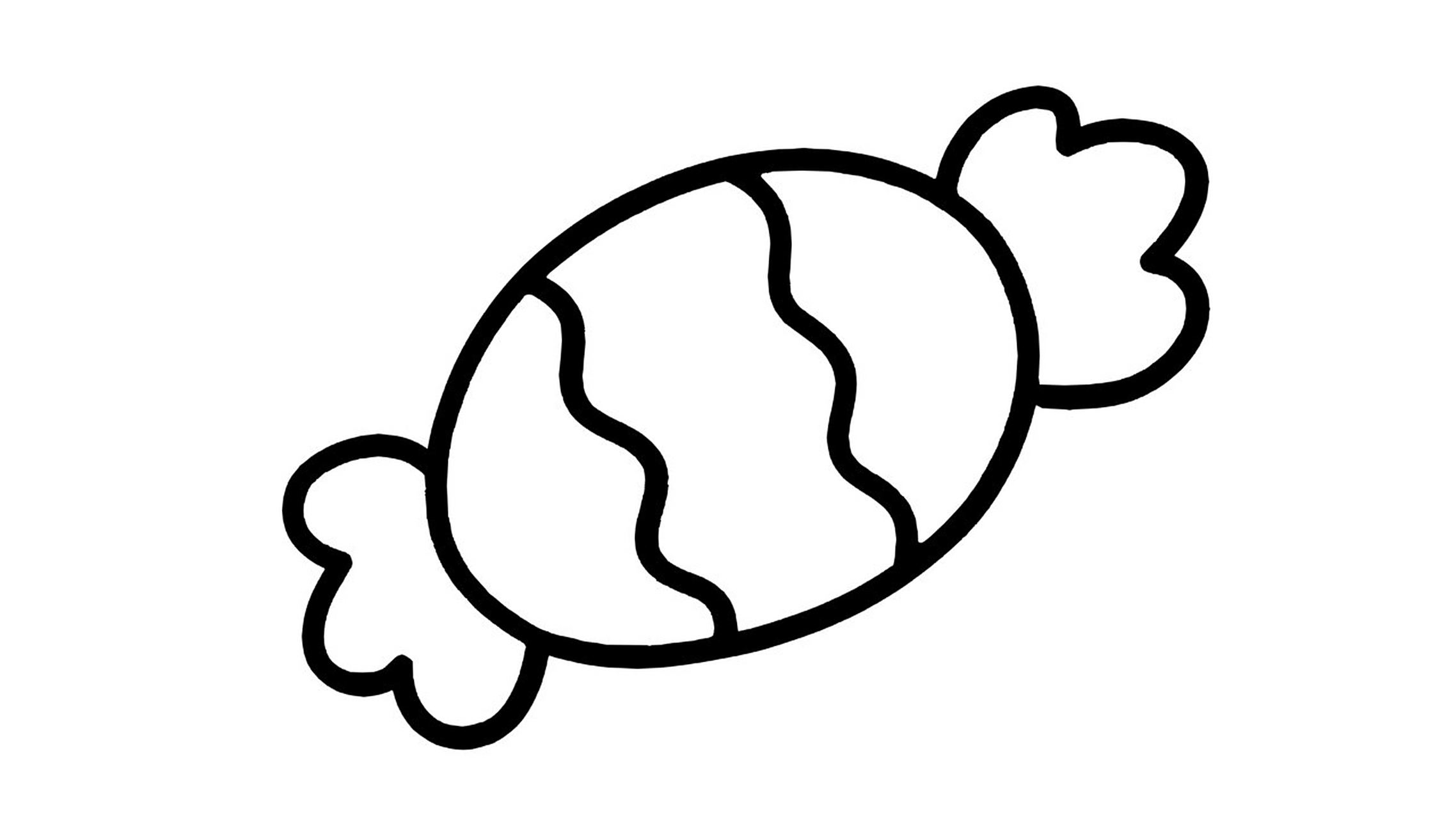 【简笔画素材分享52】6款卡通小糖果 分享6款卡通小糖果 高清线稿素材