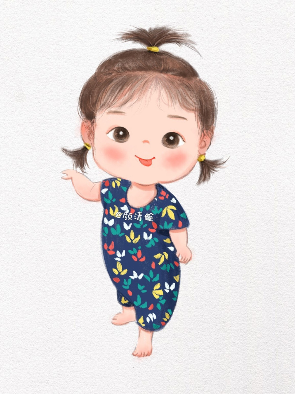 画萌娃|头像手绘|萌娃头像|可爱头像|可爱壁纸|q版头像|头像卡通|绘画