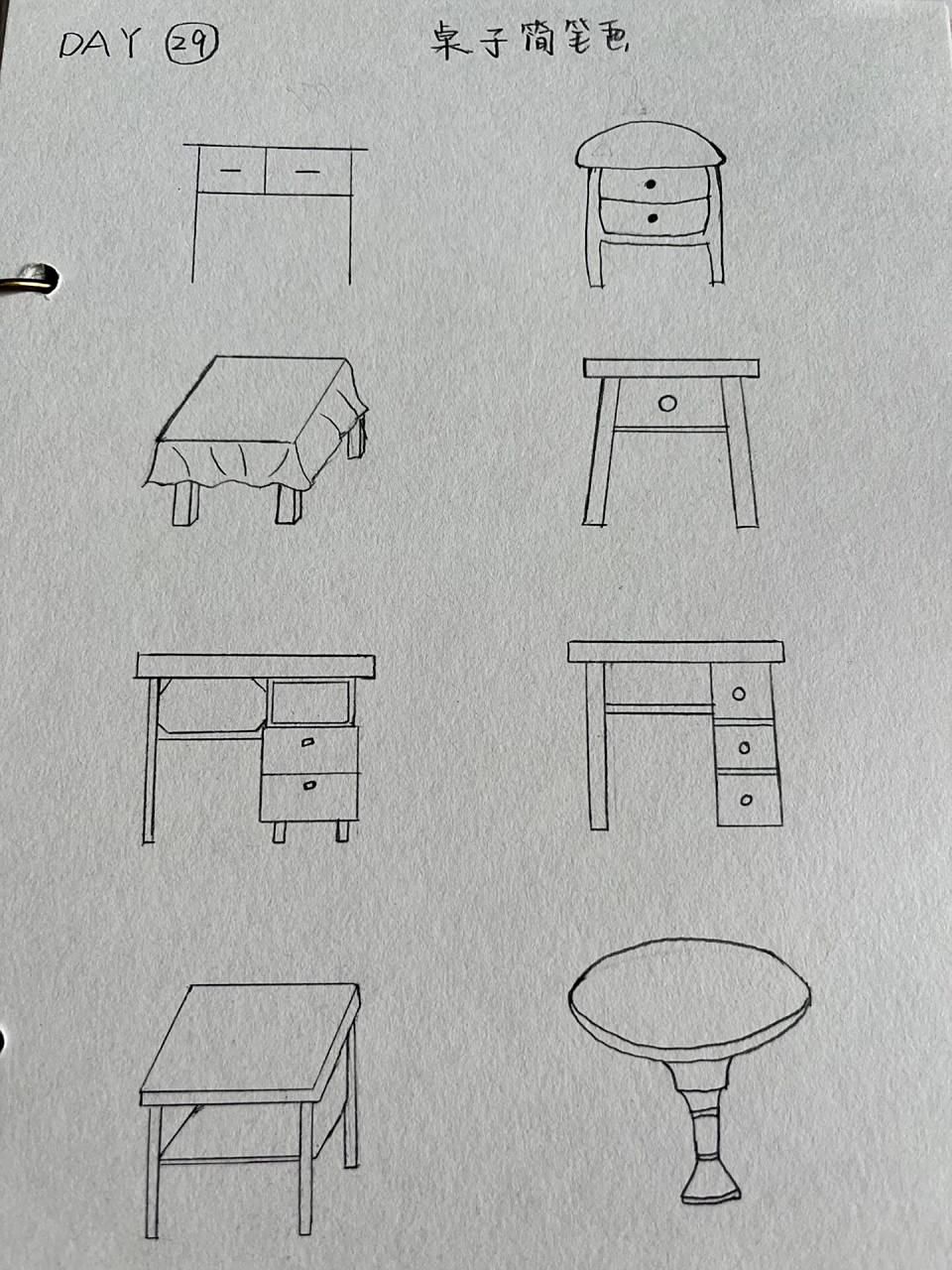 桌子简笔画简单图片