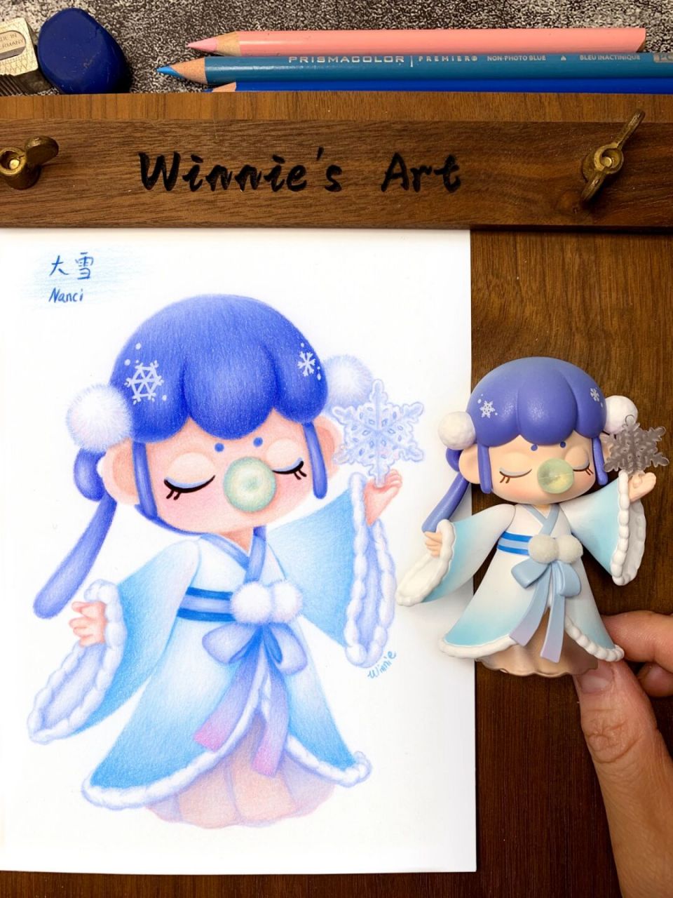 【手绘彩铅盲盒】nanci二十四节气大雪/附线稿 老规矩:完整绘画过程