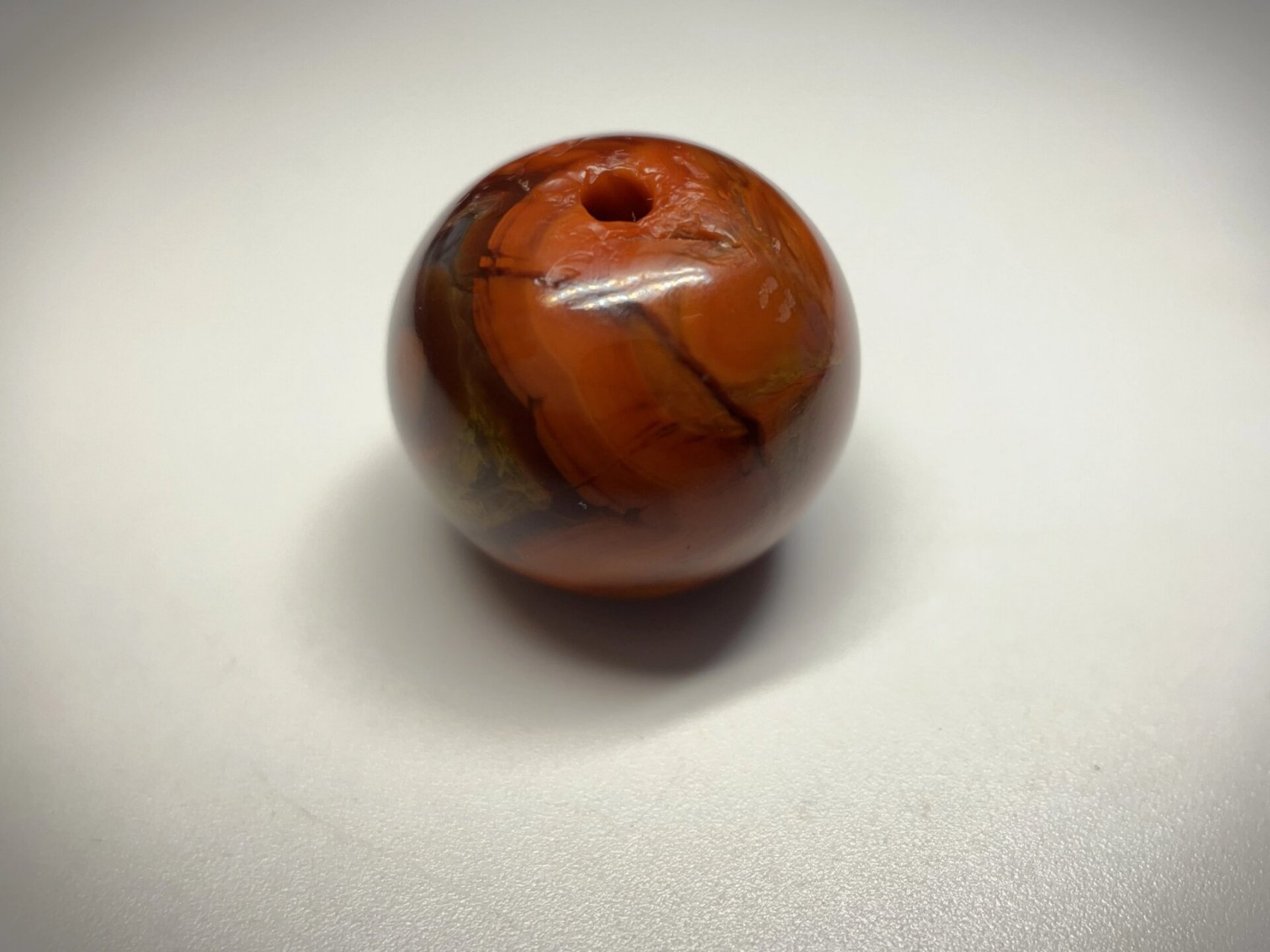 古董店主的日常·战国红红缟玛瑙珠 直径2.