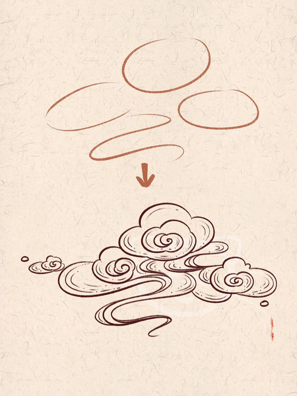 原创 国风祥云元素练习(附思路) 一些常用国风元素练习 祥云: 97