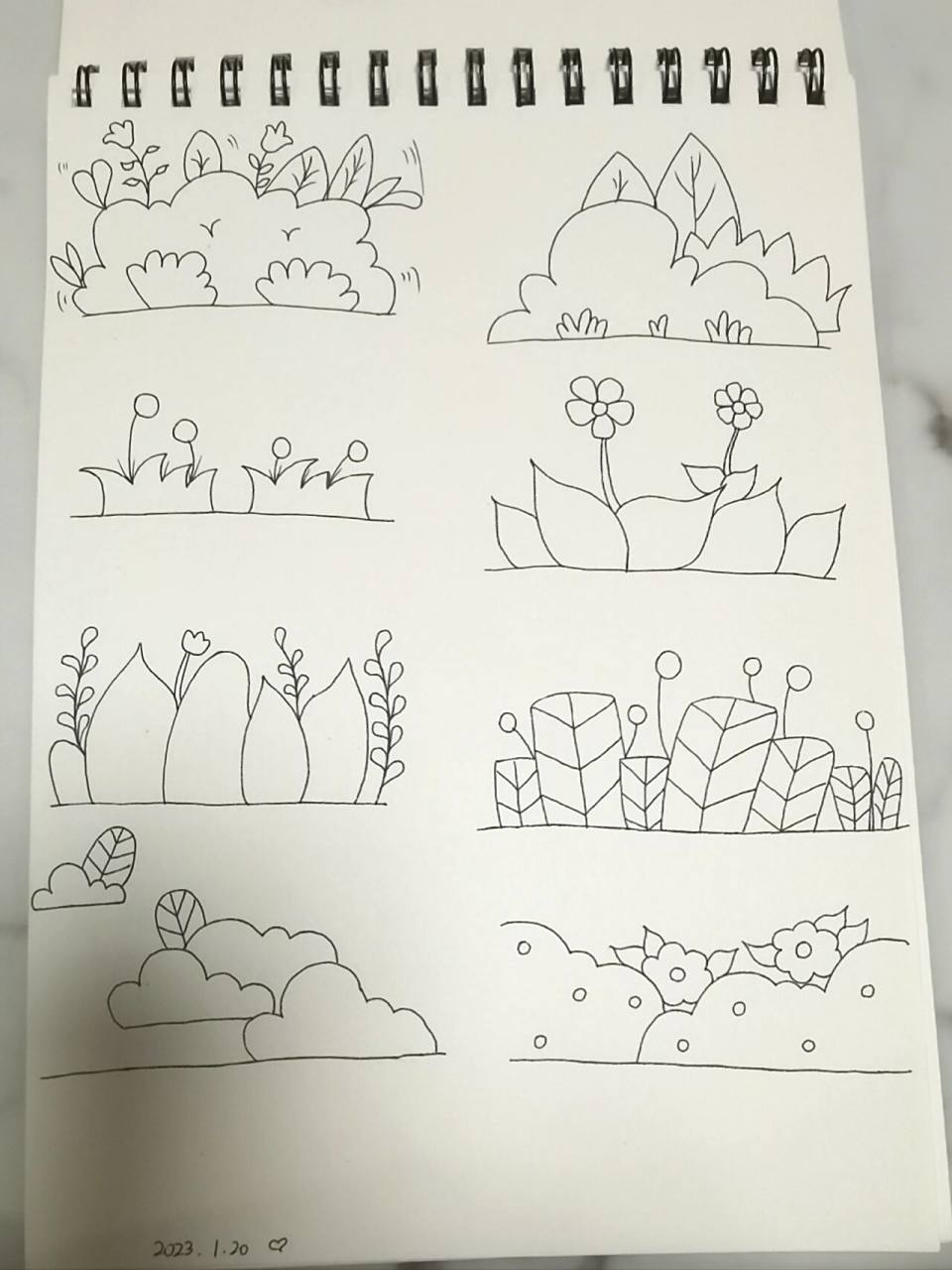 坚持30天,每天一张简笔画 简笔画打卡第二十七天:草丛