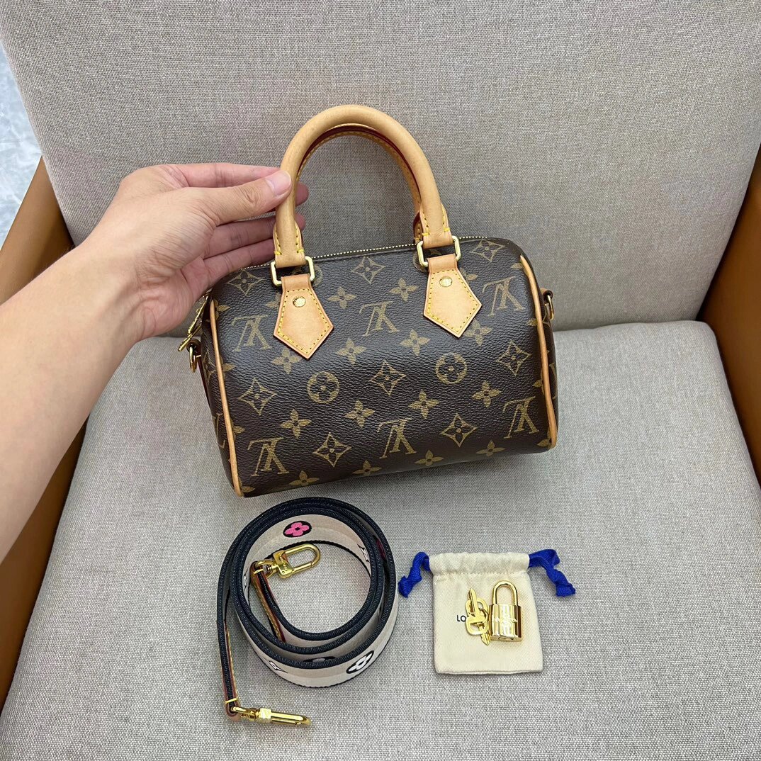97新 lv speedy20 枕头包 正常使用痕迹无破无裂 专柜一包难求 内里