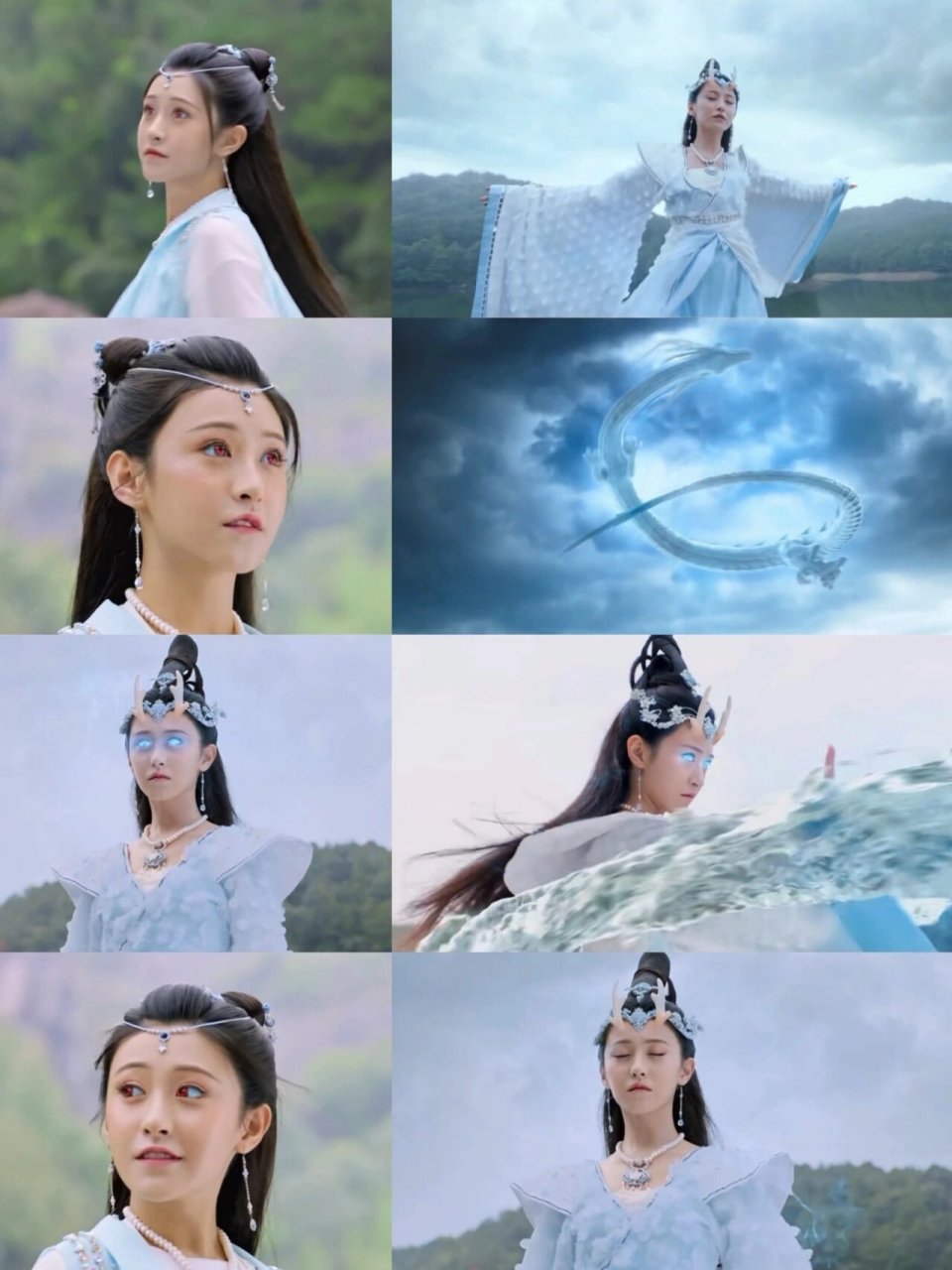 我真觉得朱圣祎的龙女造型好看 电影《龙无目》里的龙女海兰珠可能我