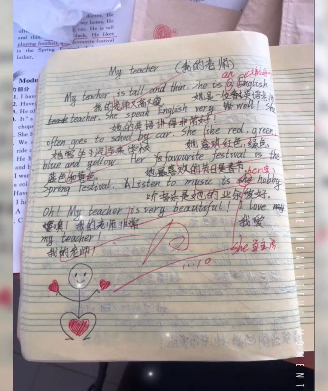 小学英语作文批改简笔画第4弹!