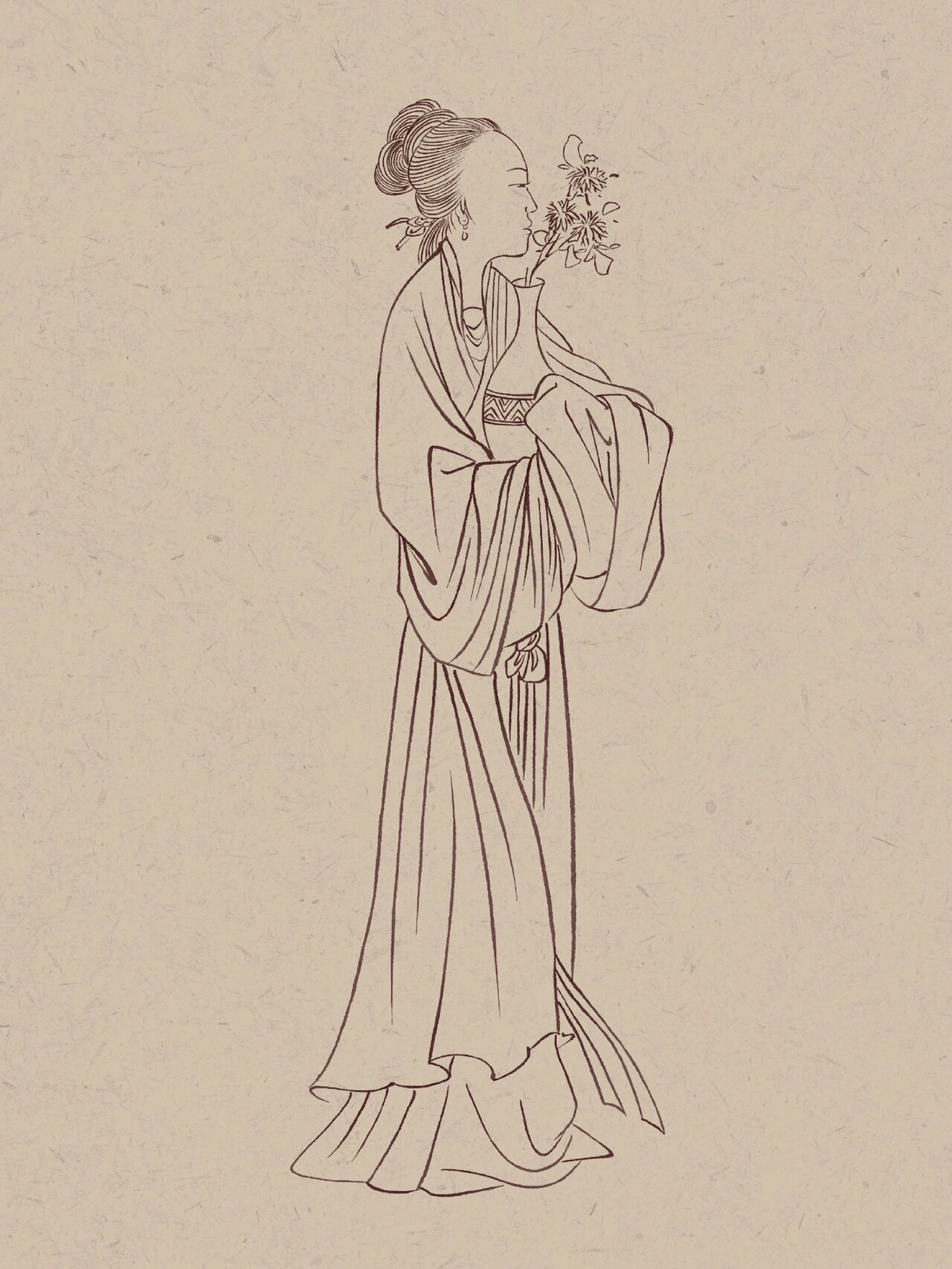 白描线稿|仕女图|临摹合集(二