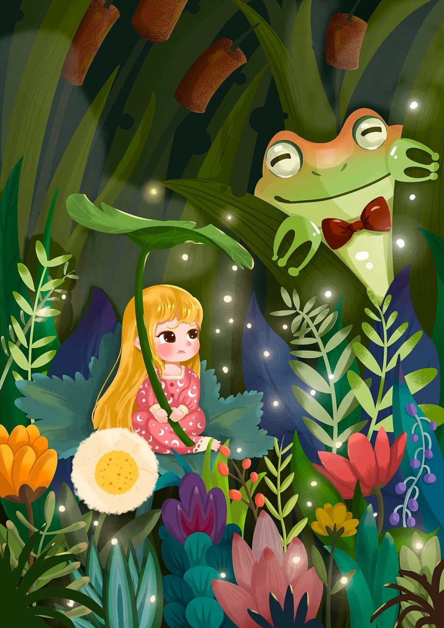 儿童插画|安徒生童话|拇指姑娘 95《拇指姑娘》是世界著名童话作家