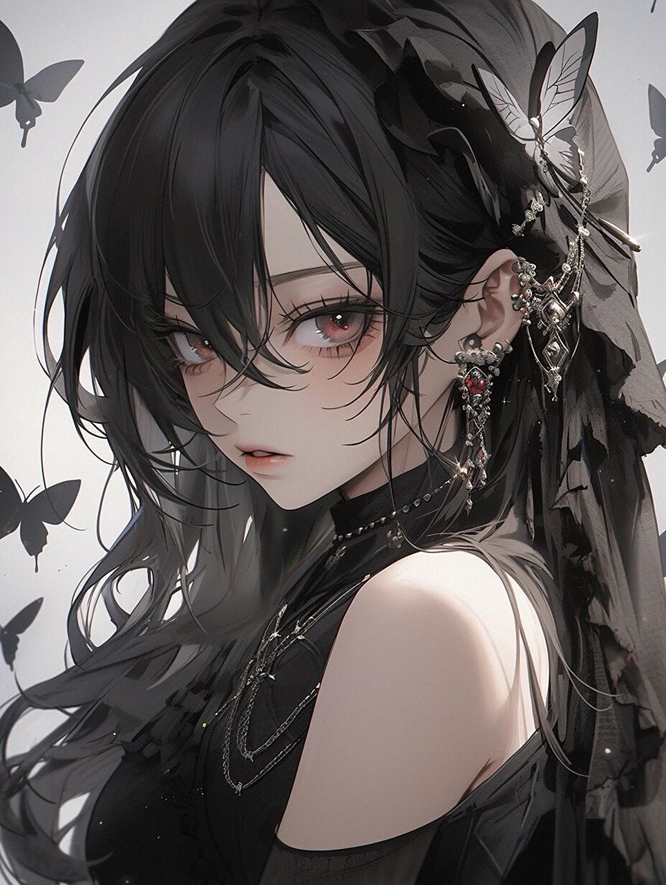 哥特式暗黑系女生头像