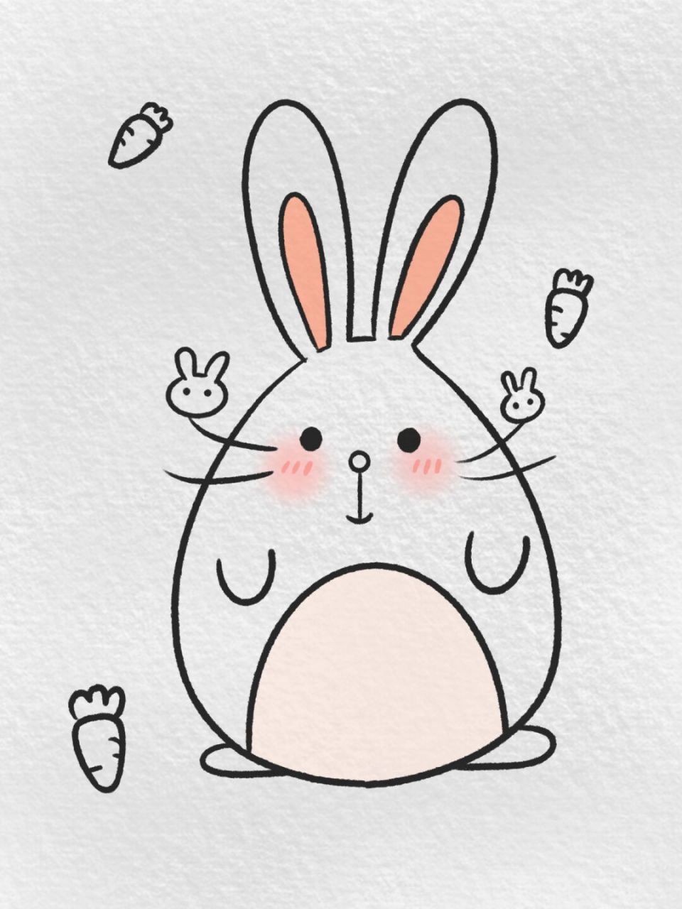 简笔画 | 小兔子表情包系列 #procreate绘画# #可爱简笔画# #表情包