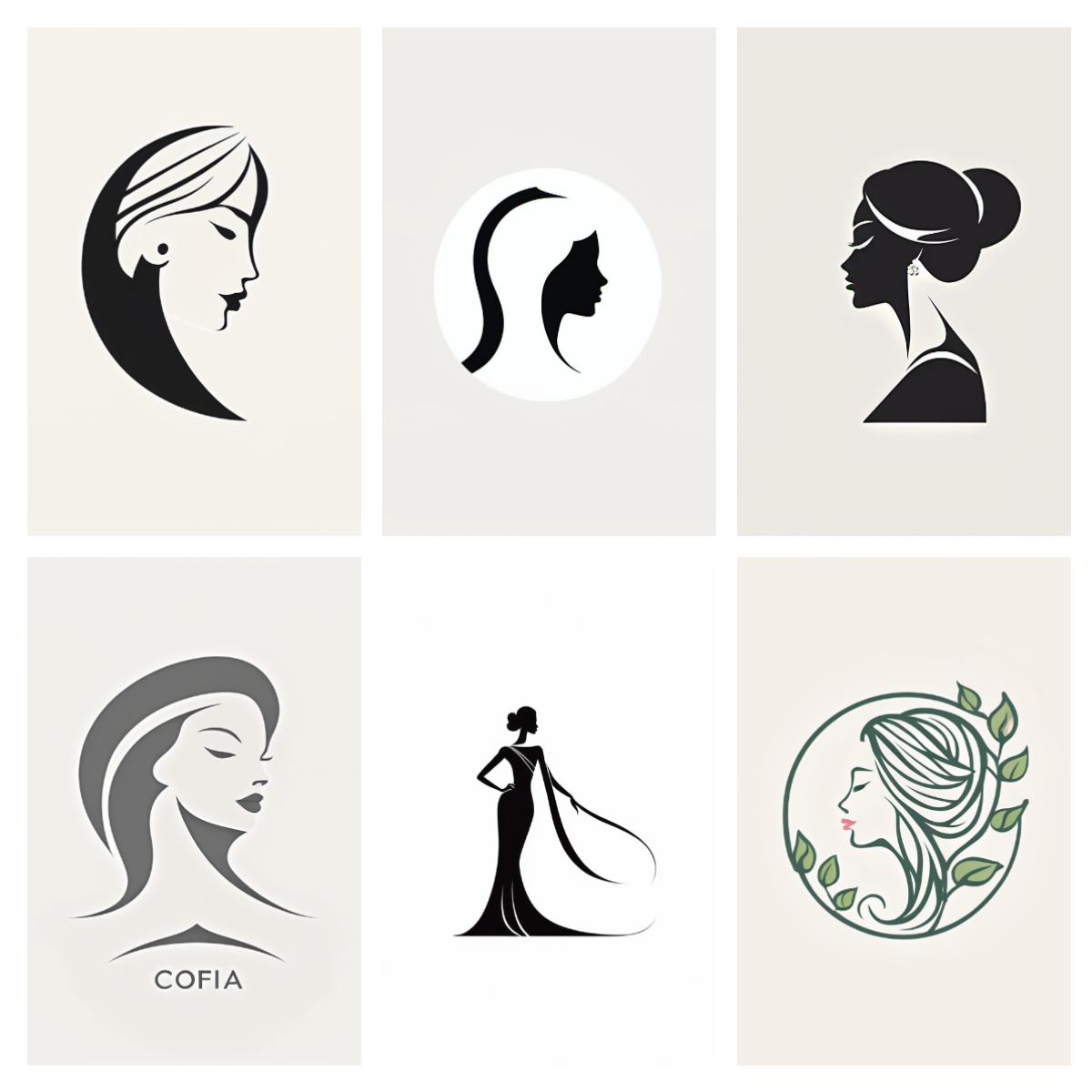 女性柔美的logo形象