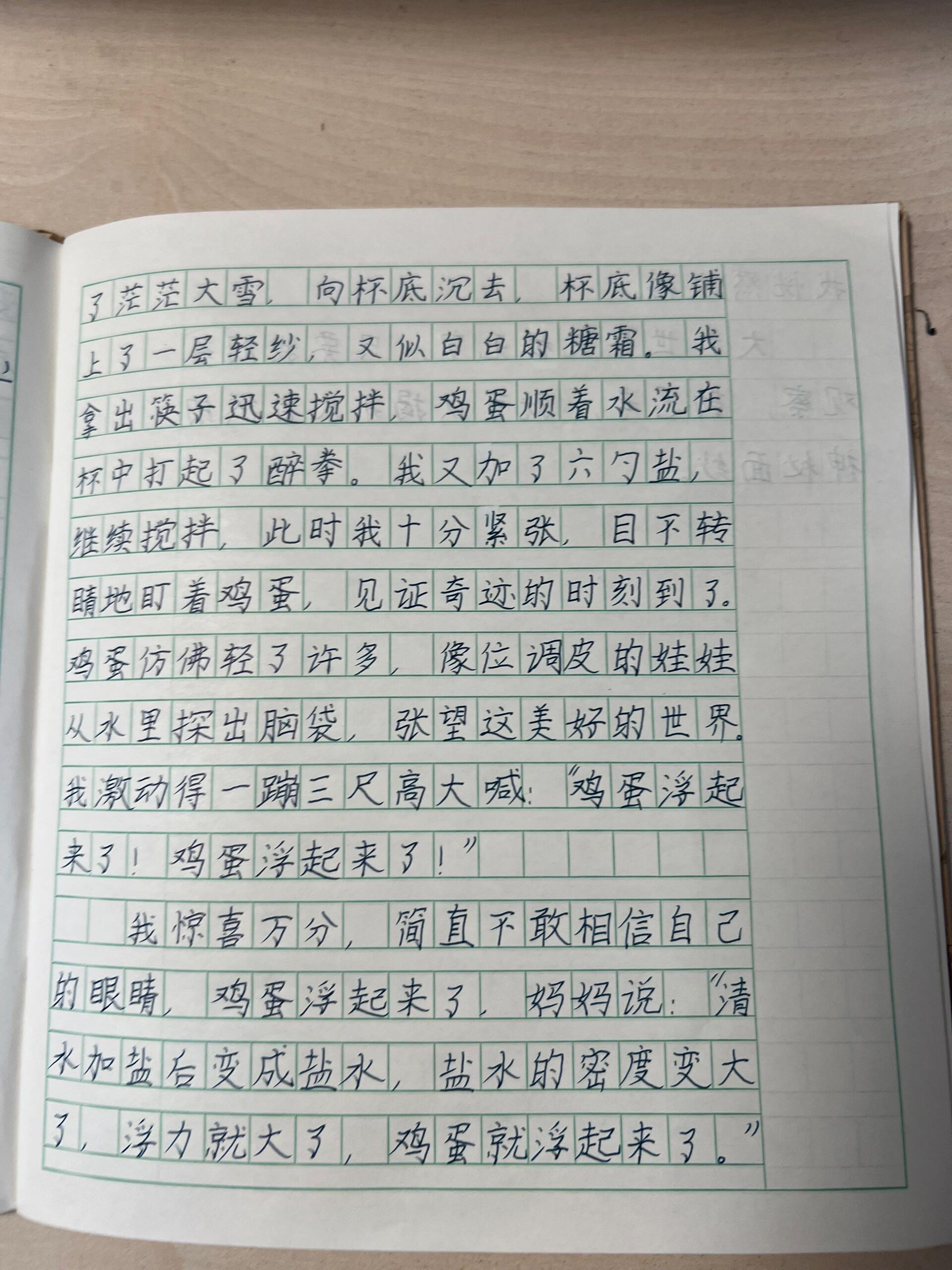 三下第四单元我做了一项小实验鸡蛋浮起来了 三年级下第四单元习作,我