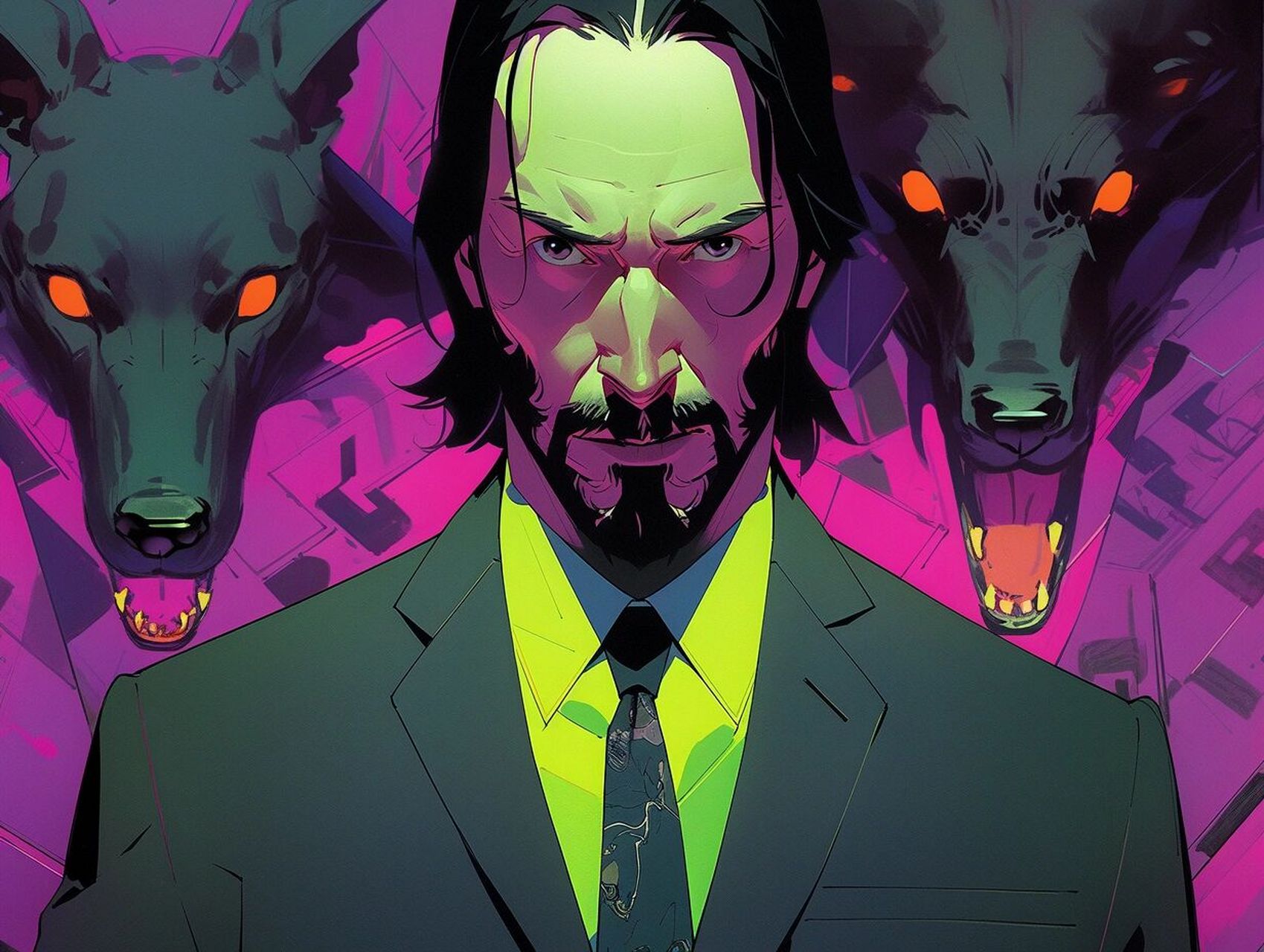 john wick 狗狗大复仇,评论附上prompt