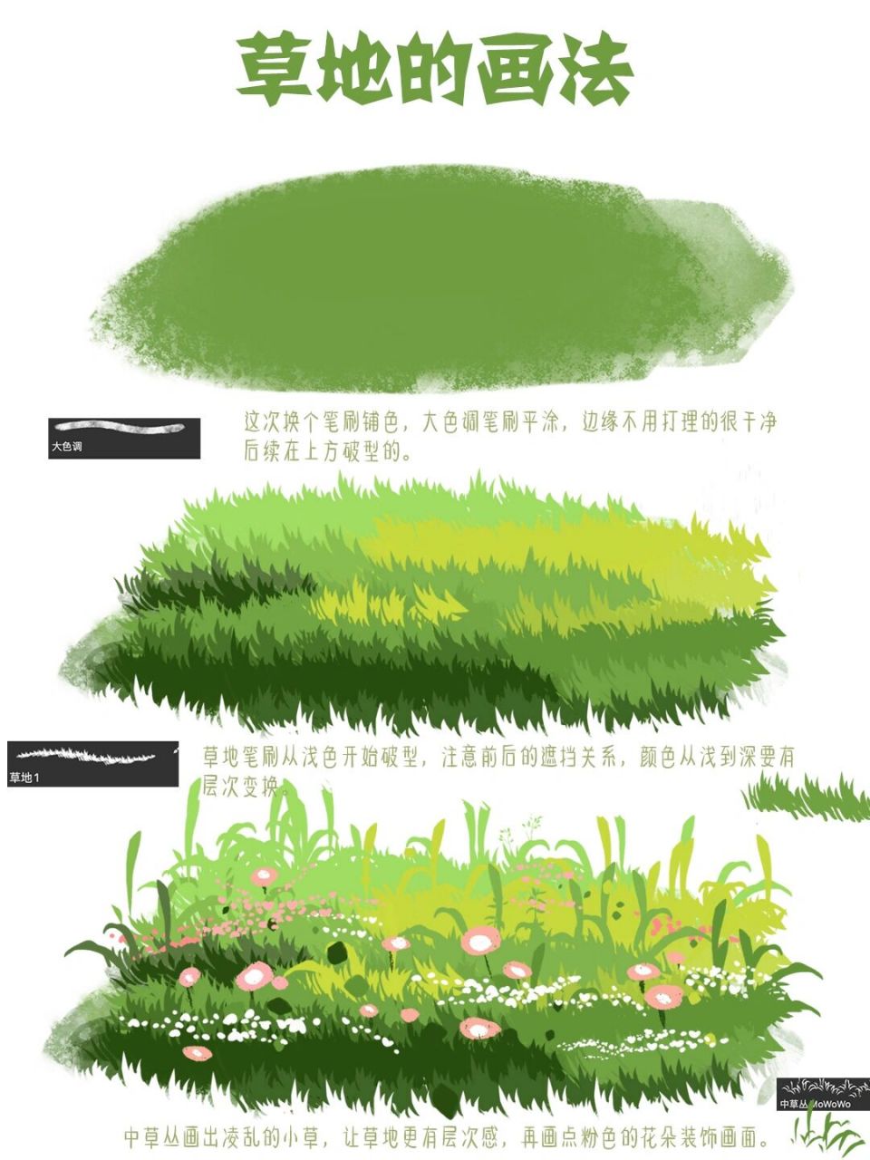 草地的画法|超实用的植物笔刷我好爱~ 06准备工具:ps 手绘板/pro