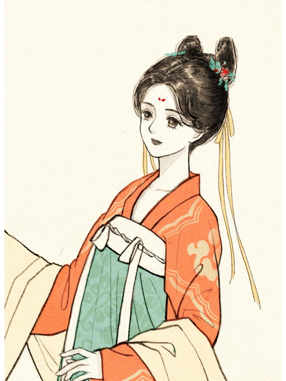 唐制汉服 板绘国风人物速涂