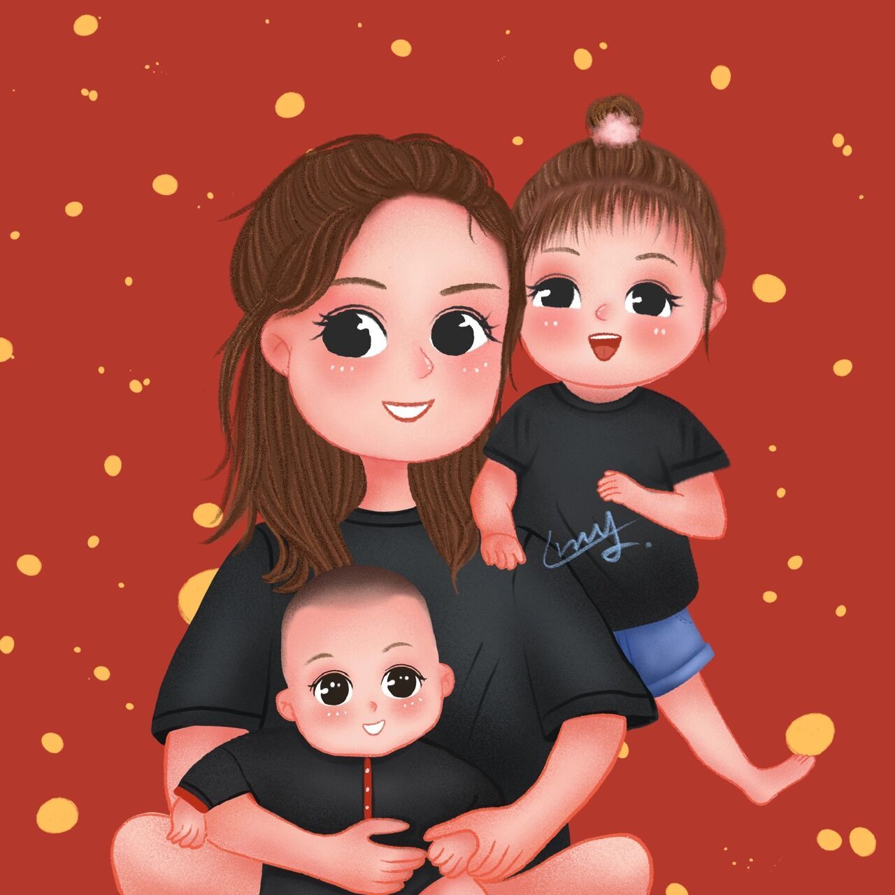 母女母子头像/新年头像/亲子头像 应粉丝要求,不要爸爸的头像来啦!