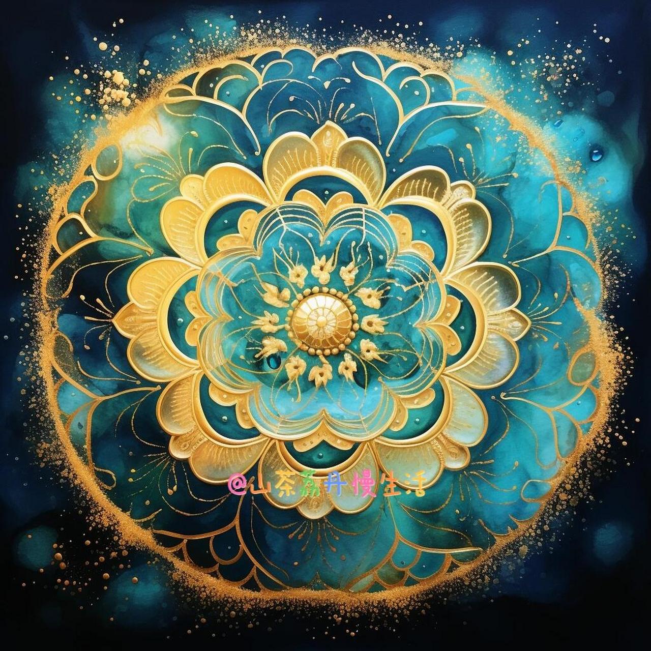 曼陀罗# #曼陀罗绘画# 关于曼陀罗财富显化#心灵疗