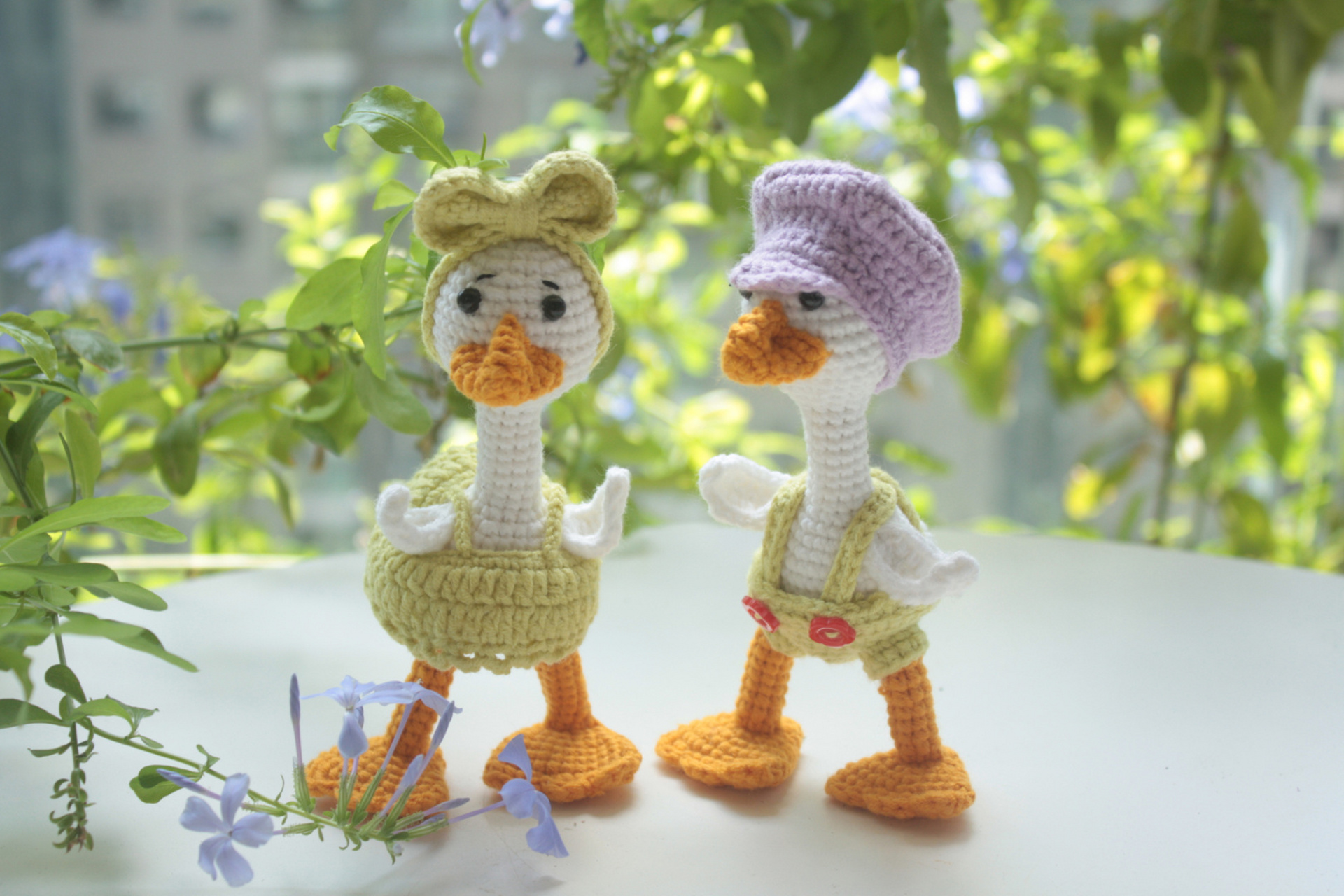 情侣款呆头鹅#钩针玩偶# #diy手工制作