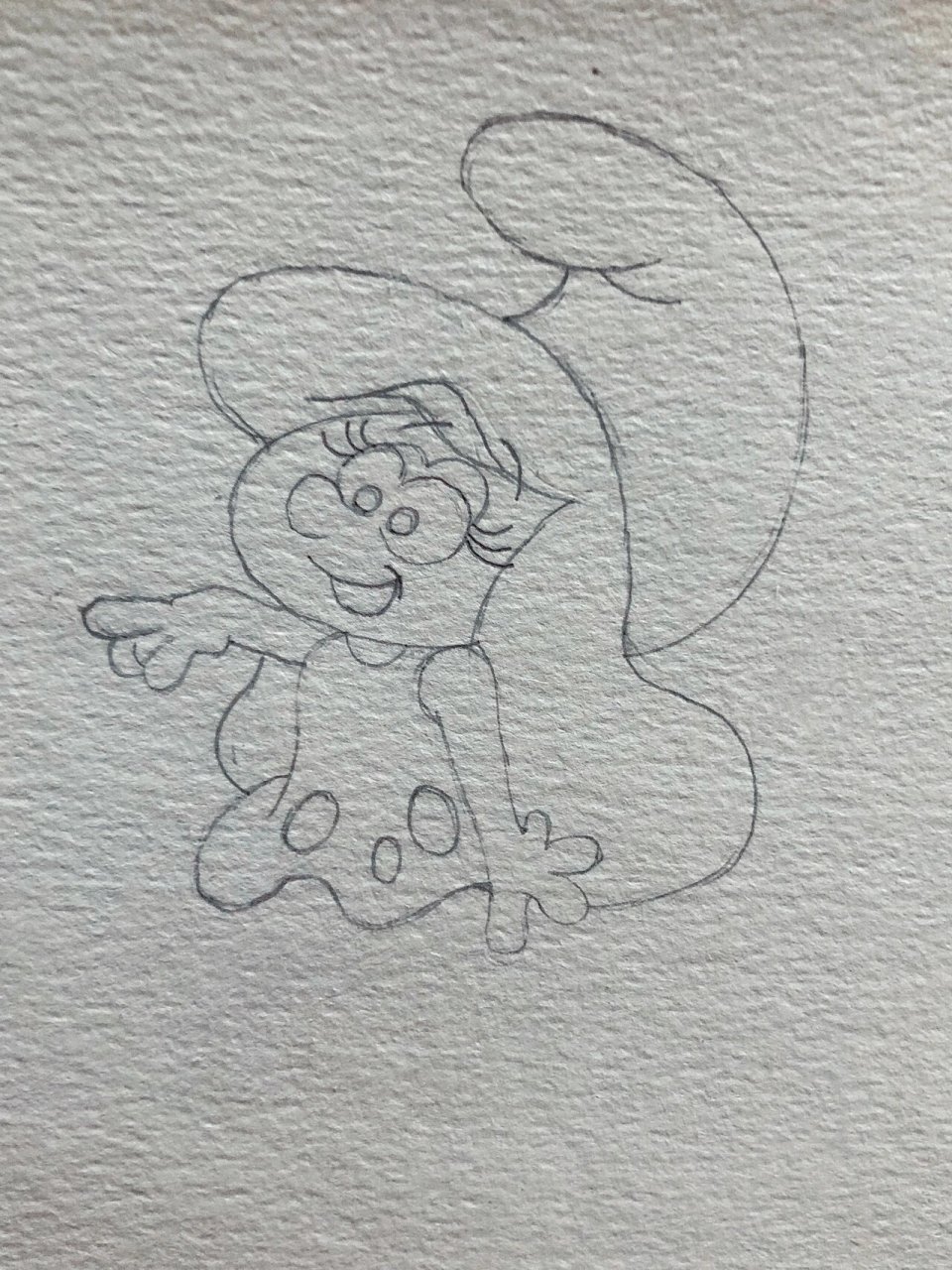 简笔画～蓝精灵妹妹 讨人喜欢又漂亮的蓝妹妹