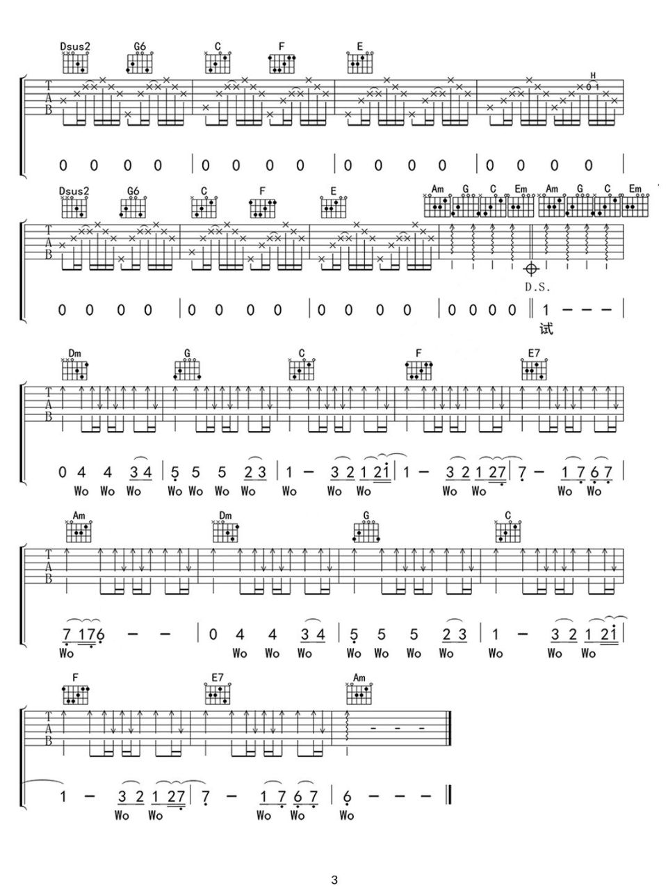 黄家驹《冷雨夜》吉他谱c调吉他谱流行音乐