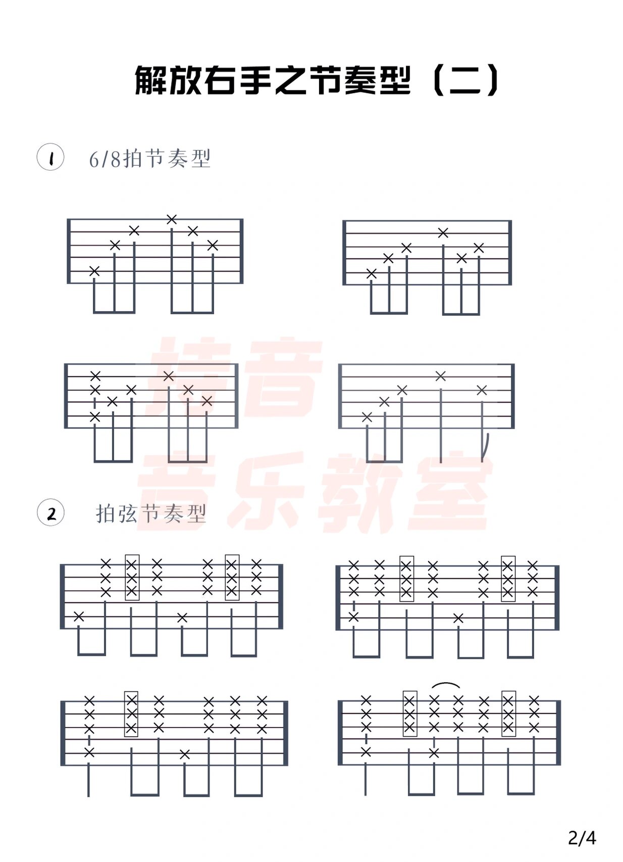 吉他解放右手之节奏型练习