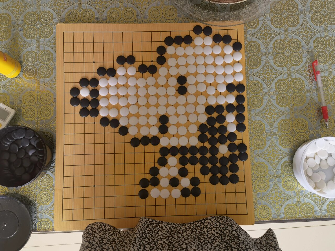 五子棋摆图案大全图片