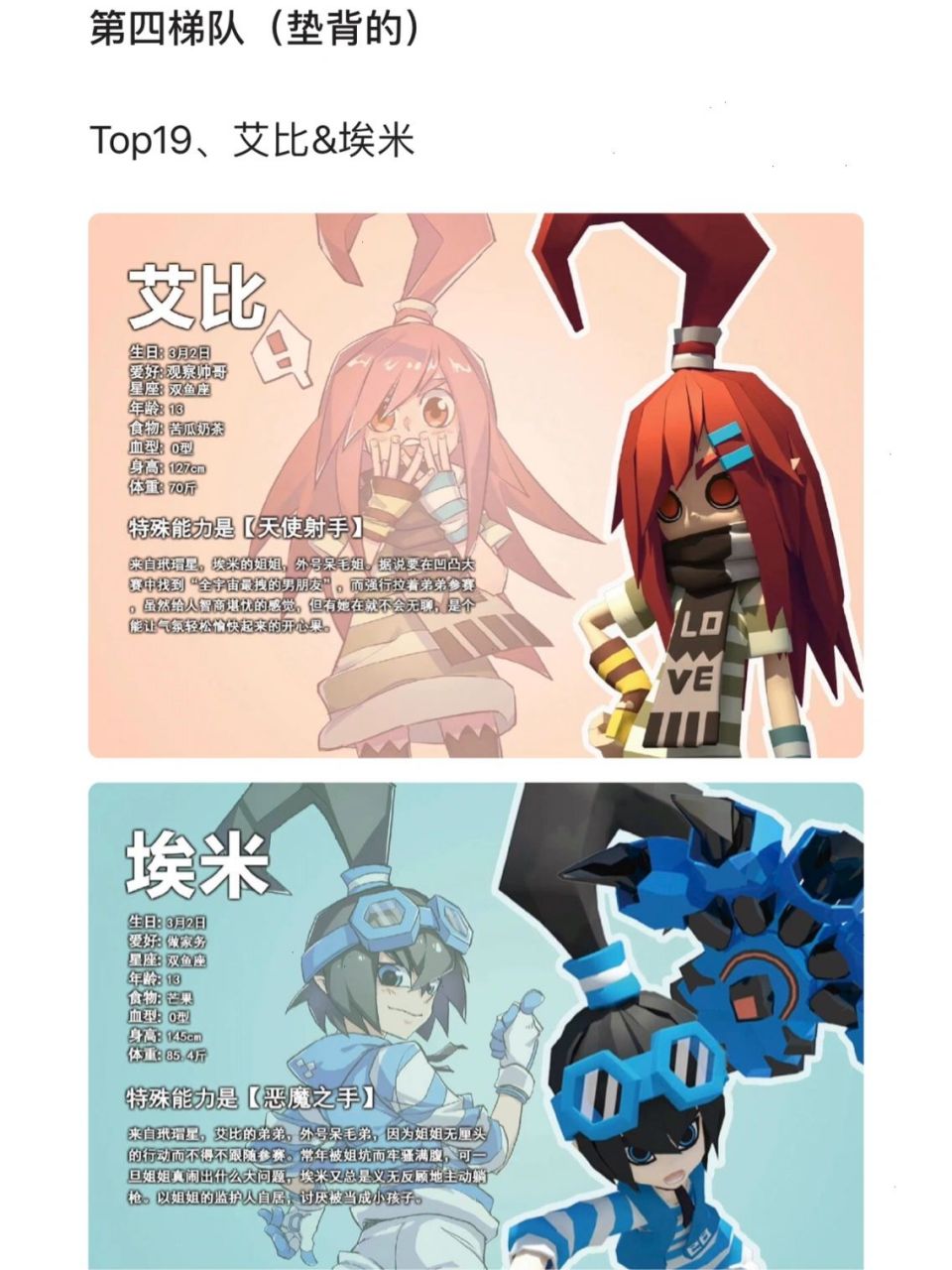 凹凸世界最终排名(上) 凹凸世界最终排名(上)