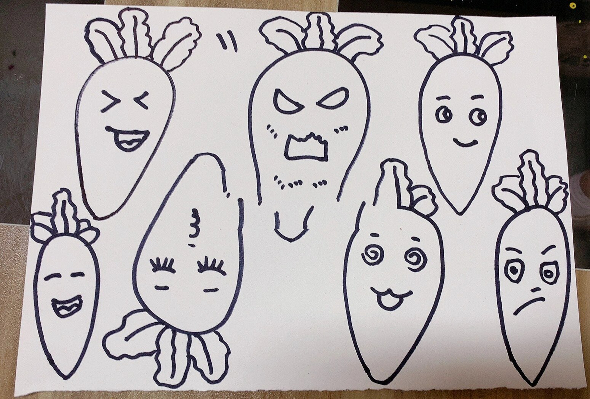 创意儿童画《拔萝卜》(启蒙班23) 适合3–5岁的宝贝哦