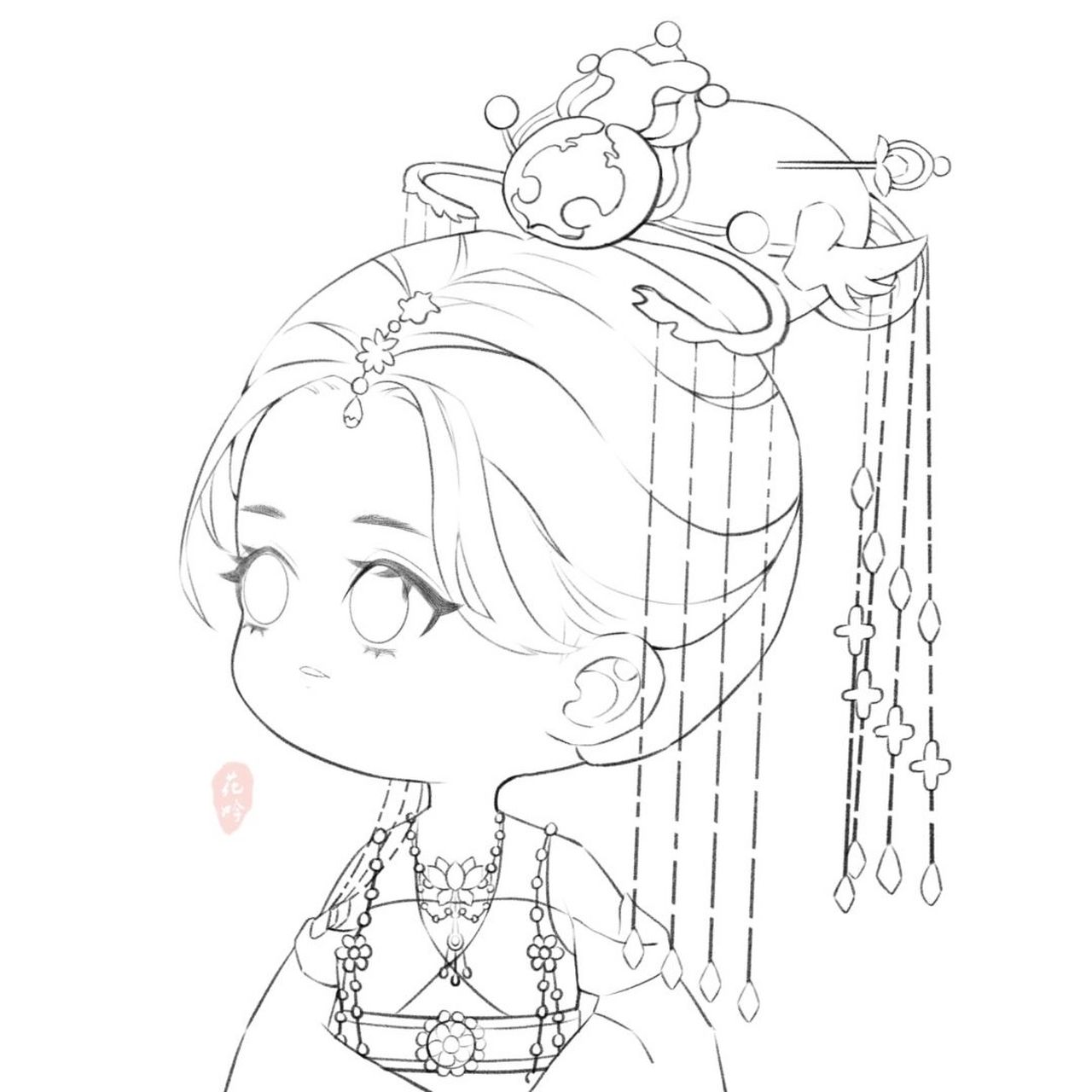 人物# #q版# #情头# #头像# #古飈# #古风头像# #q版头像# #古风插画