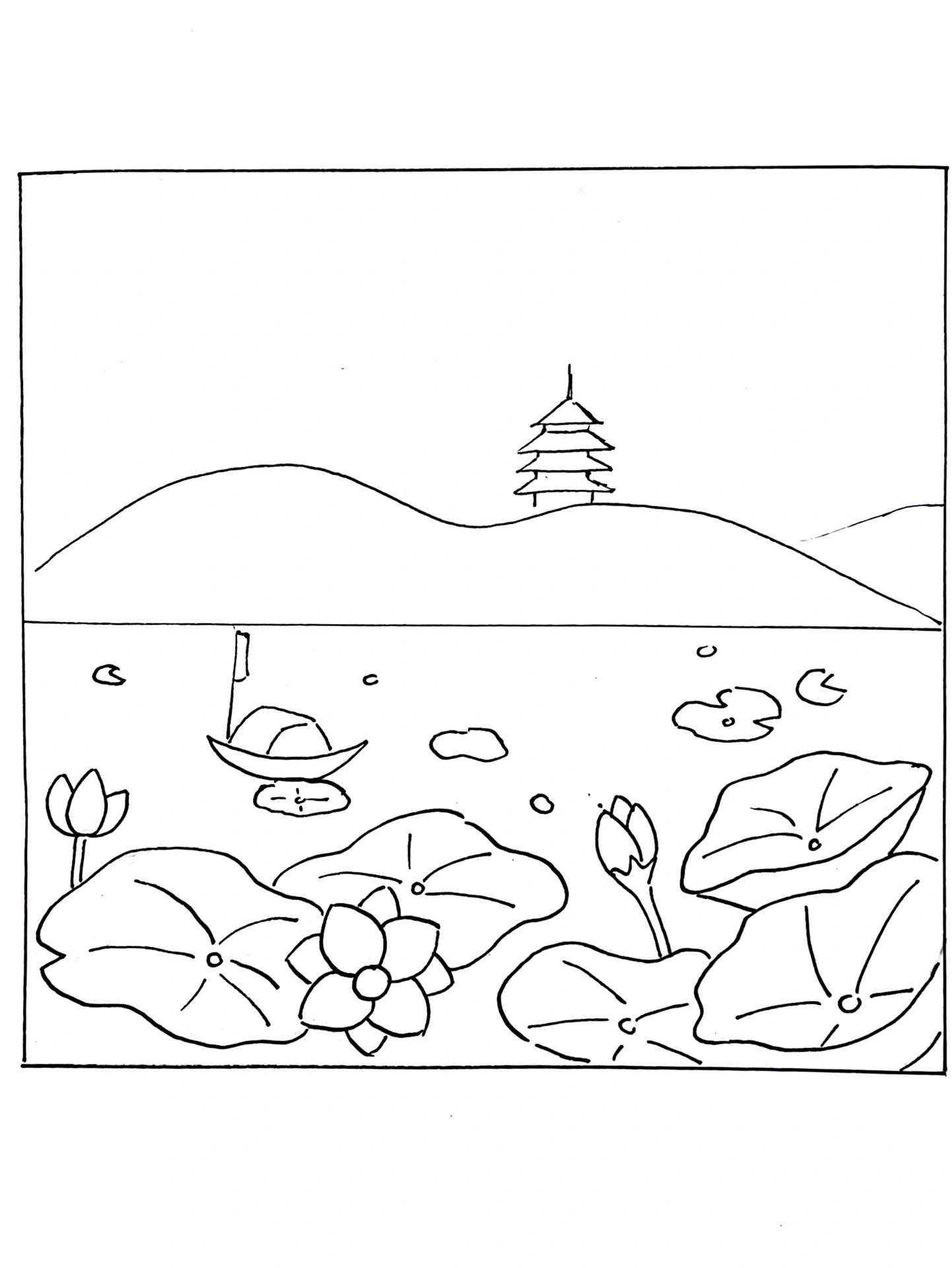 画】手绘《晓出净慈寺送林子方》 《晓出净慈寺送林子方》 宋·杨万里