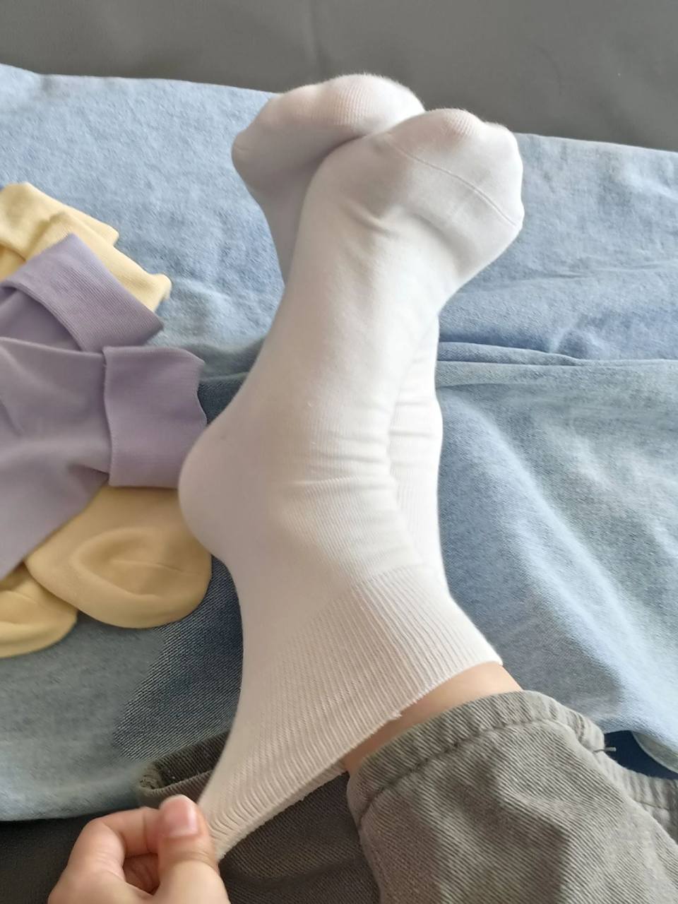 女生穿白袜子真的好好看