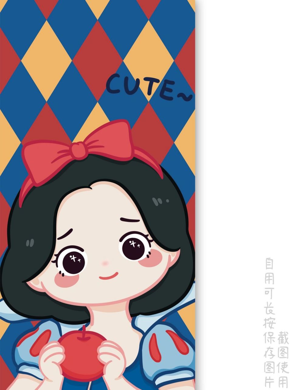 第12期|95手机壁纸分享| 爱丽丝白雪公主 作者:麦想设计 未经允许