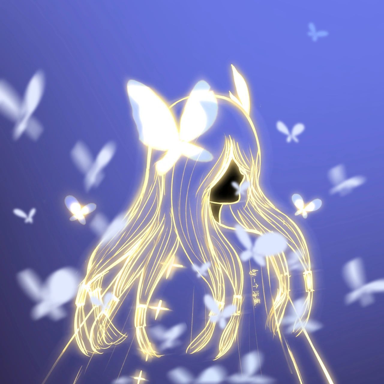 光遇头像|这系列有6张啦 霞谷里的蓝蝶 用作头像