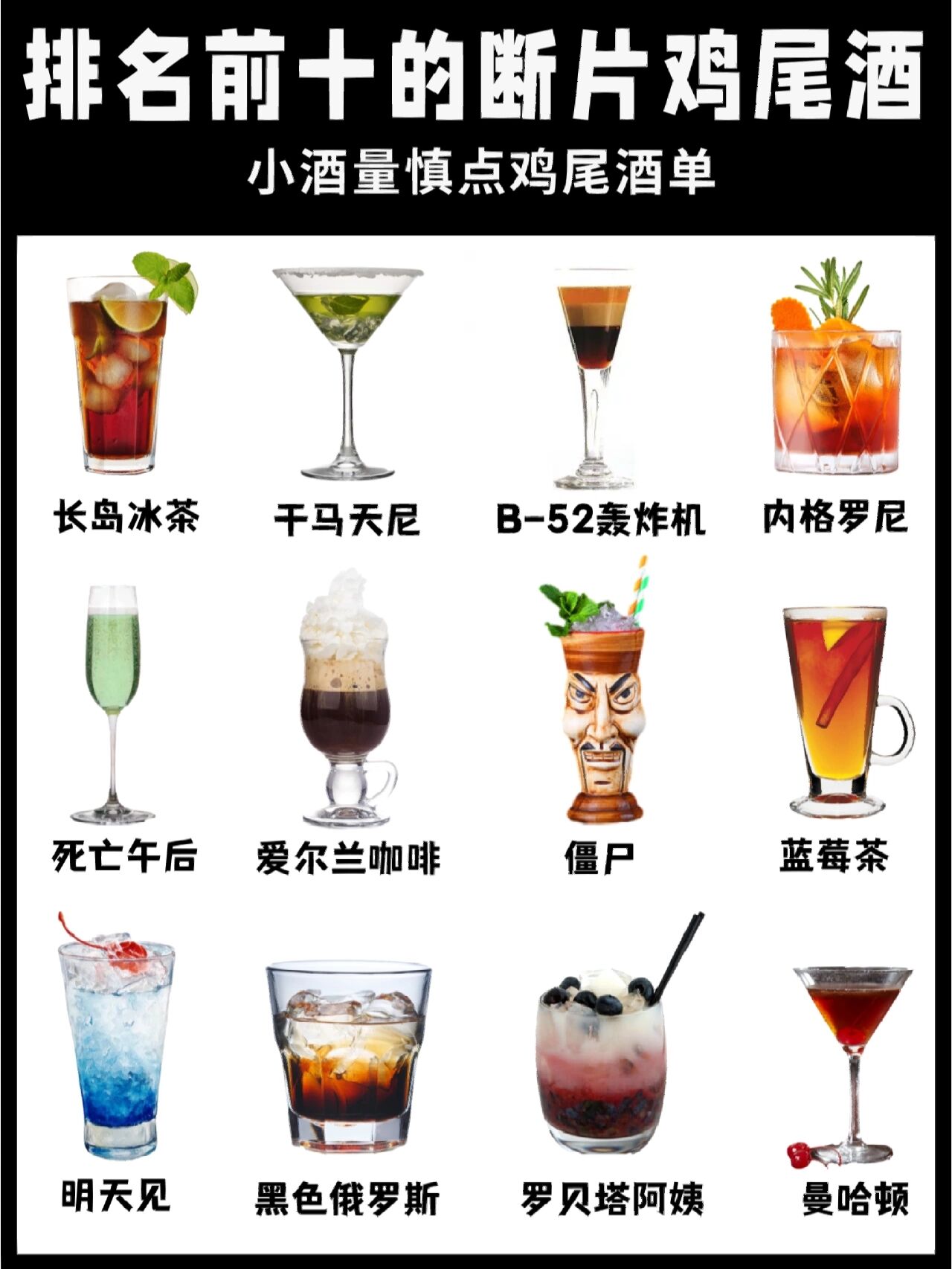 排名前十的断片酒!女生小酒量慎点!