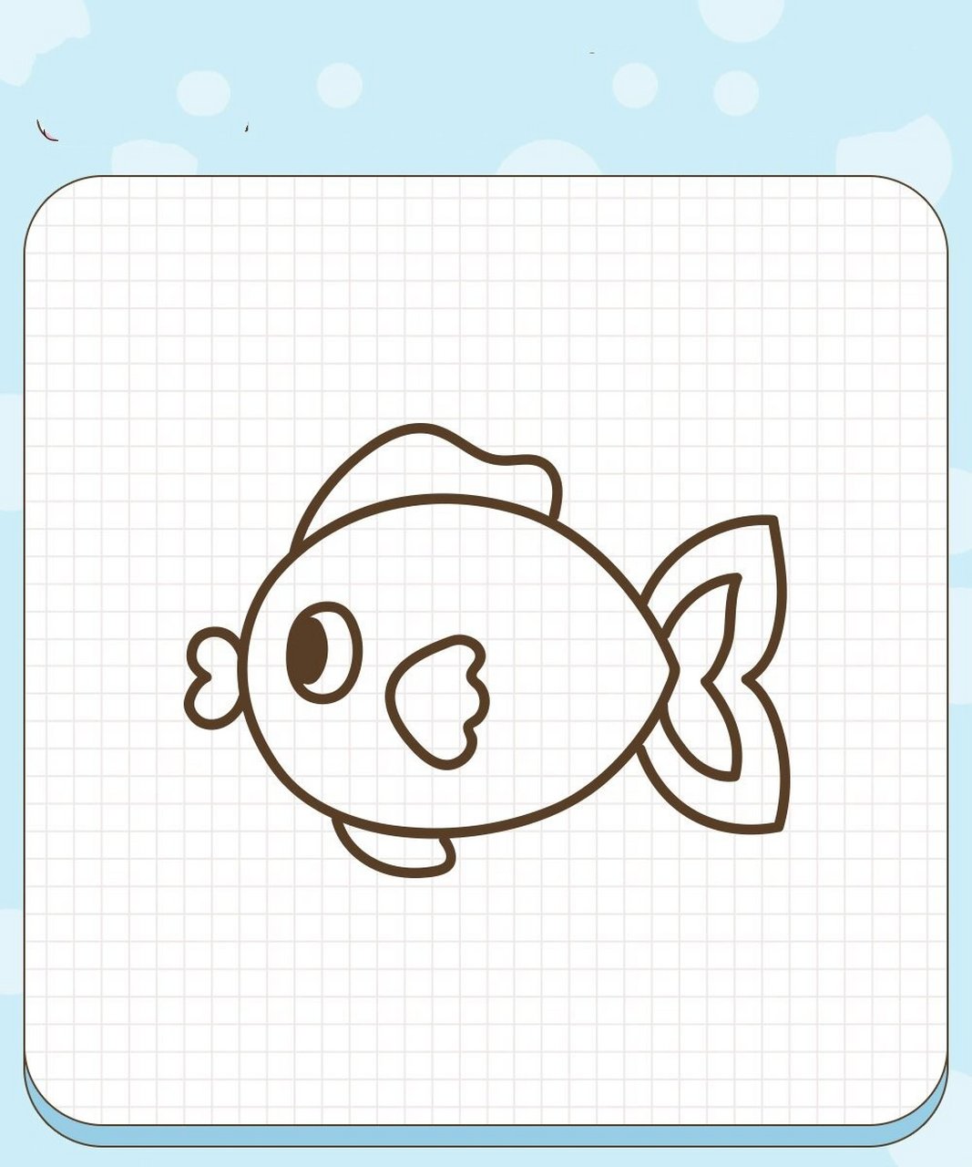 可爱小鱼的画法简笔画图片
